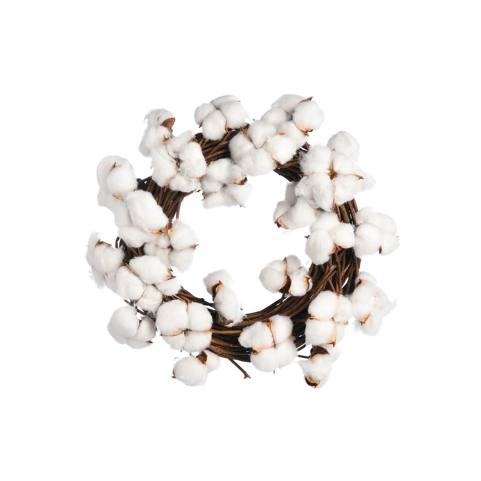 Kunstkranz Naturkranz Cotton, Depot, aus Trockenblume, Ø 22 Zentimeter