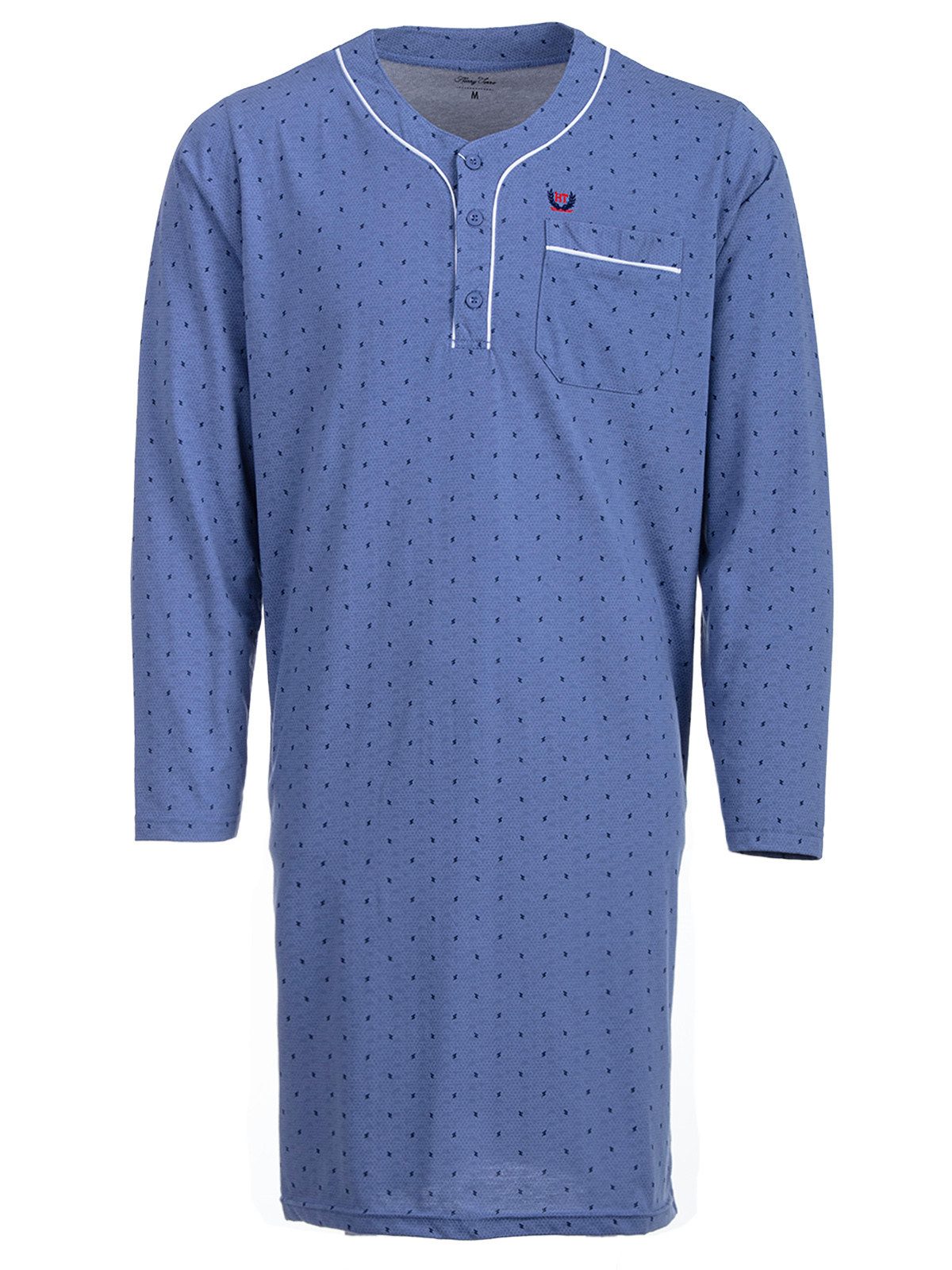 Henry Terre Nachthemd Nachthemd Langarm - Zacken günstig online kaufen