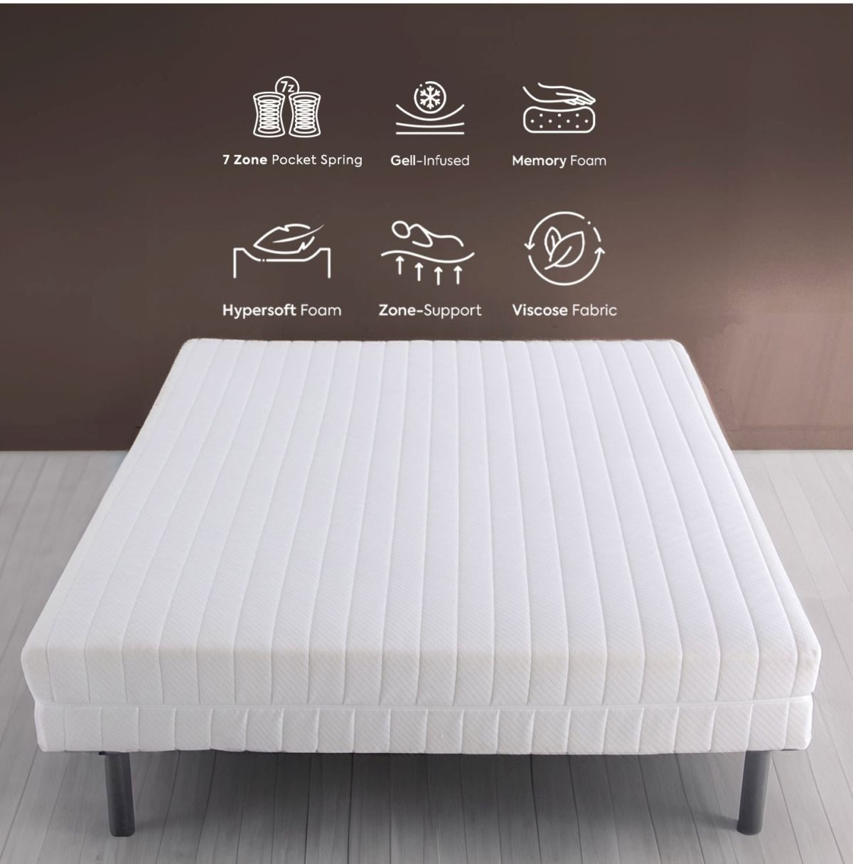 Komfortschaummatratze Taschenfederkernmatratze 120x200 Ergonomische 7Zonen günstig online kaufen