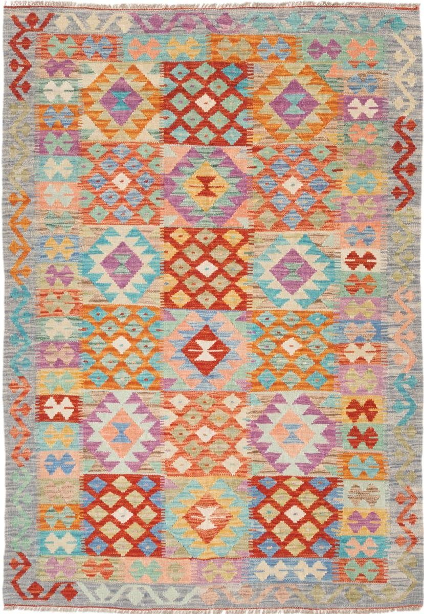 Orientteppich Kelim Afghan 125x180 Handgewebter Orientteppich, Nain Trading, rechteckig, Höhe: 3 mm