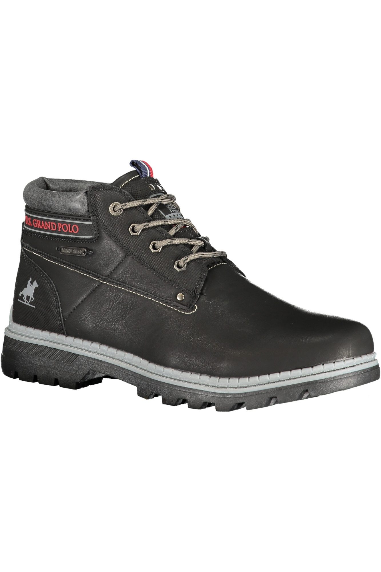 U.S. Polo Stiefelette Schwarze Herrenstiefeletten mit Schnürung und