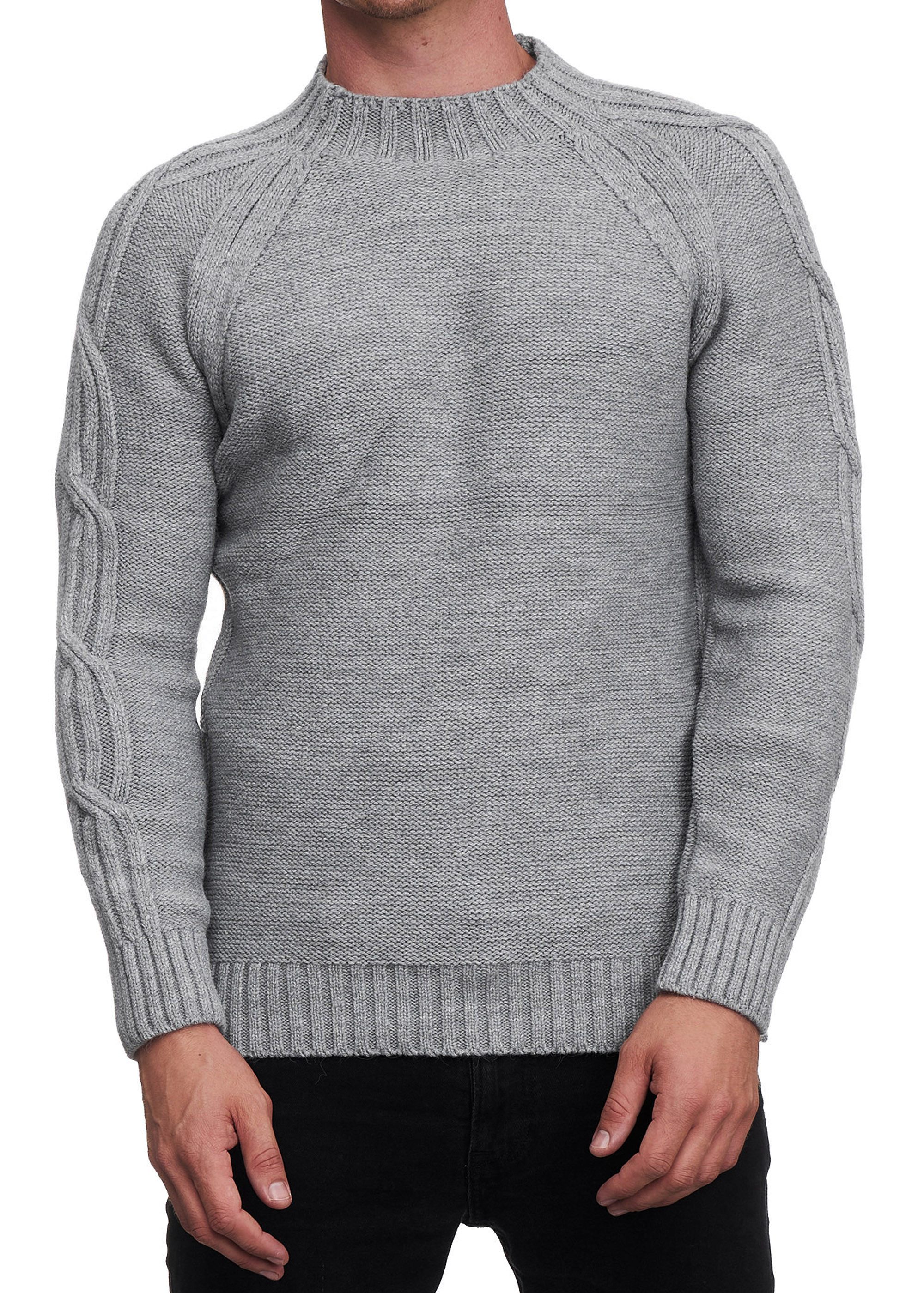 R-NEAL Stehkragenpullover Herren Langarm Stehkragen Strick-Pullover Hoch-Kr günstig online kaufen