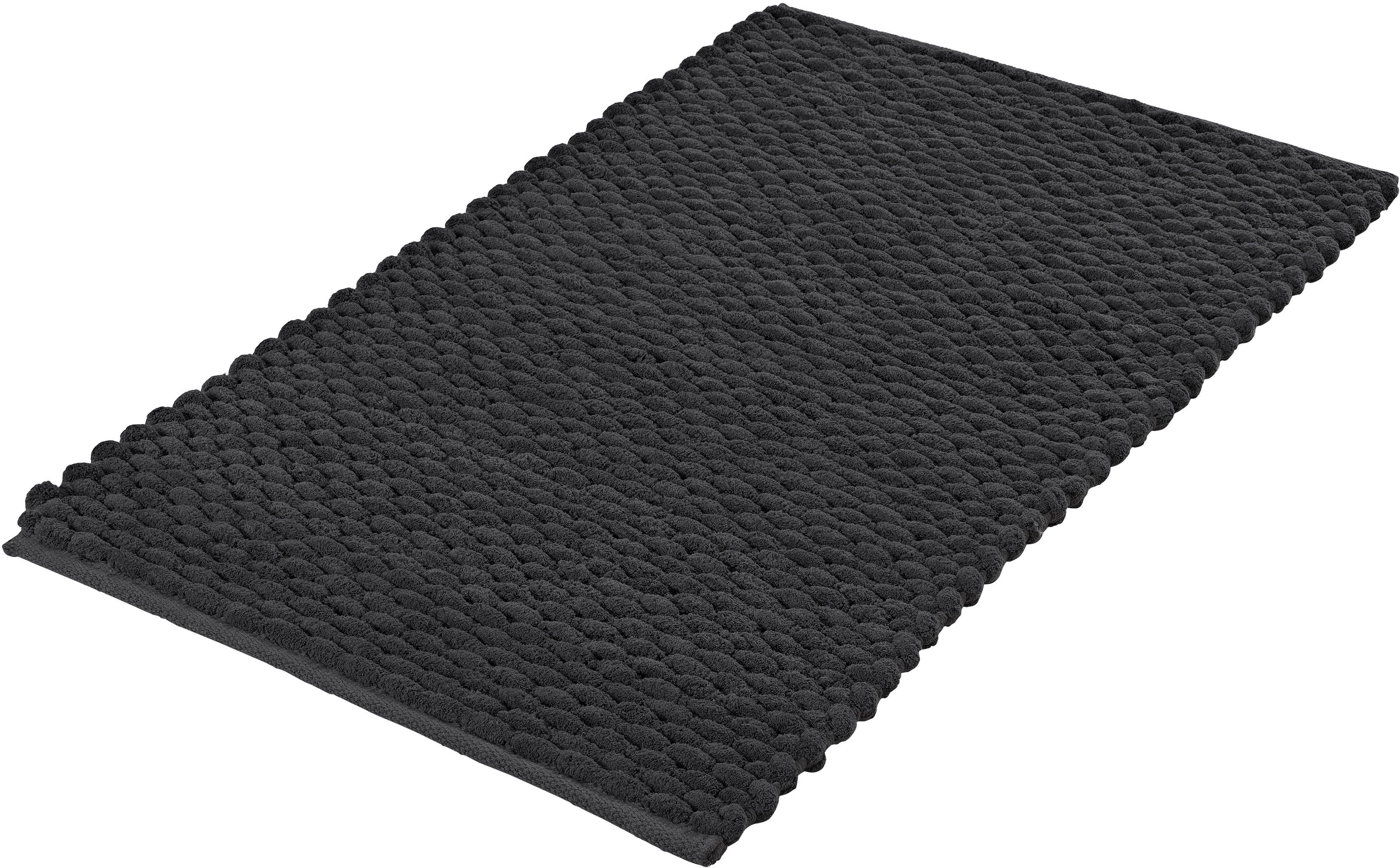 Kleine Wolke Badematte Willow, Badvorleger, Badezimmer Teppich, Höhe 10 mm, rutschhemmend beschichtet, fußbodenheizungsgeeignet, Baumwolle, Polyester, quadratisch, Badteppich, gewebt, Uni Farben, quadratisch oder rechteckig