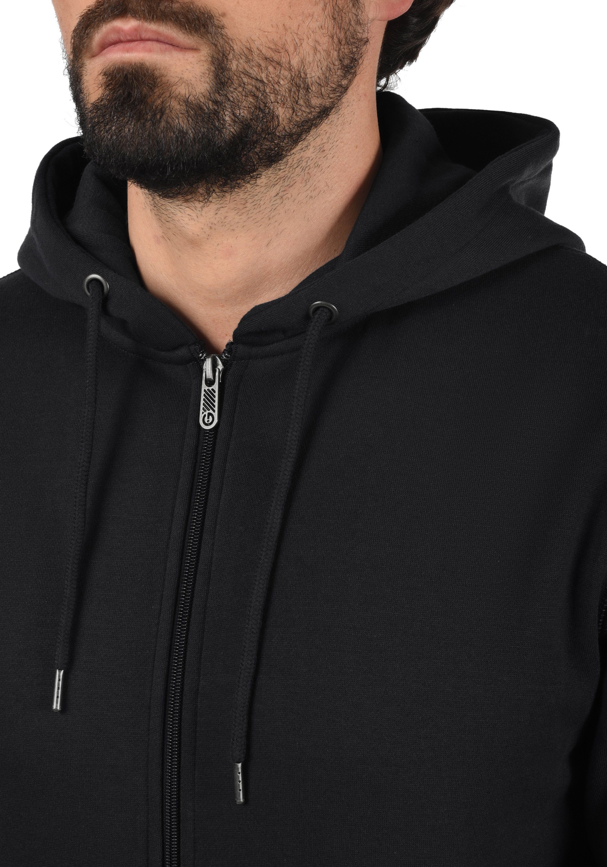 SDBerti (9000) !Solid Kapuzensweatjacke Zip-Hood Black