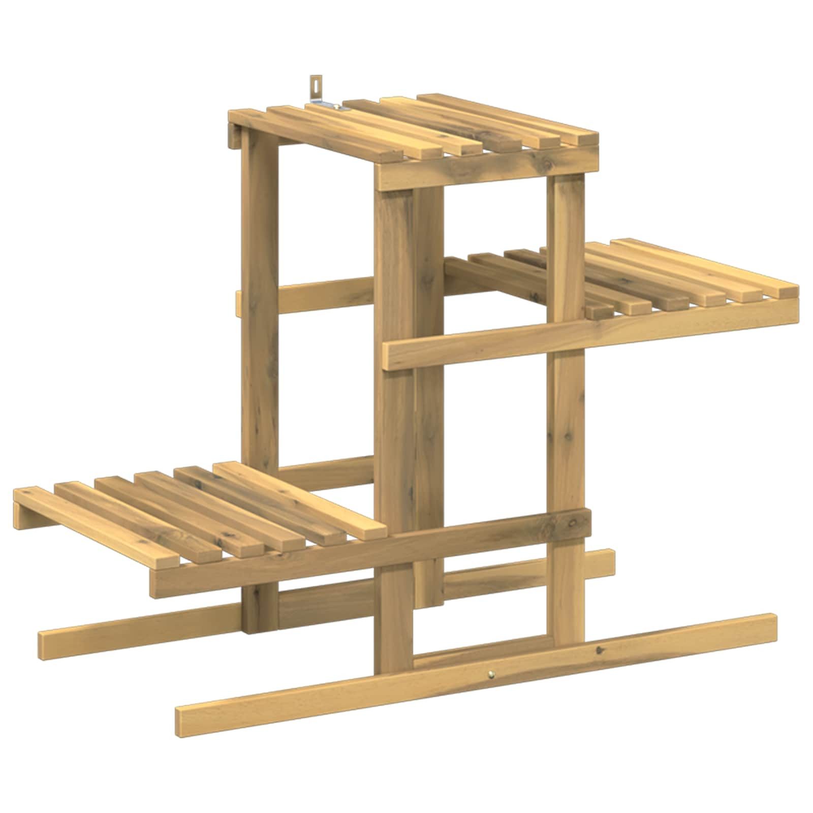 vidaXL Blumenständer Pflanzenständer Weiß 82 x 36 x 60 cm Massivholz (1 St)