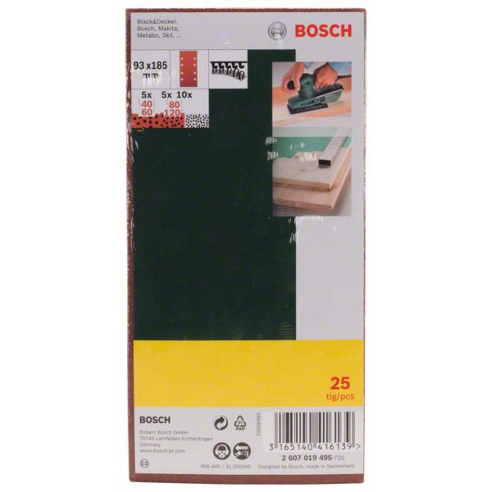 BOSCH Schleifpapier Schleifblatt-Set für Schwingschleifer, 25-teilig, günstig online kaufen