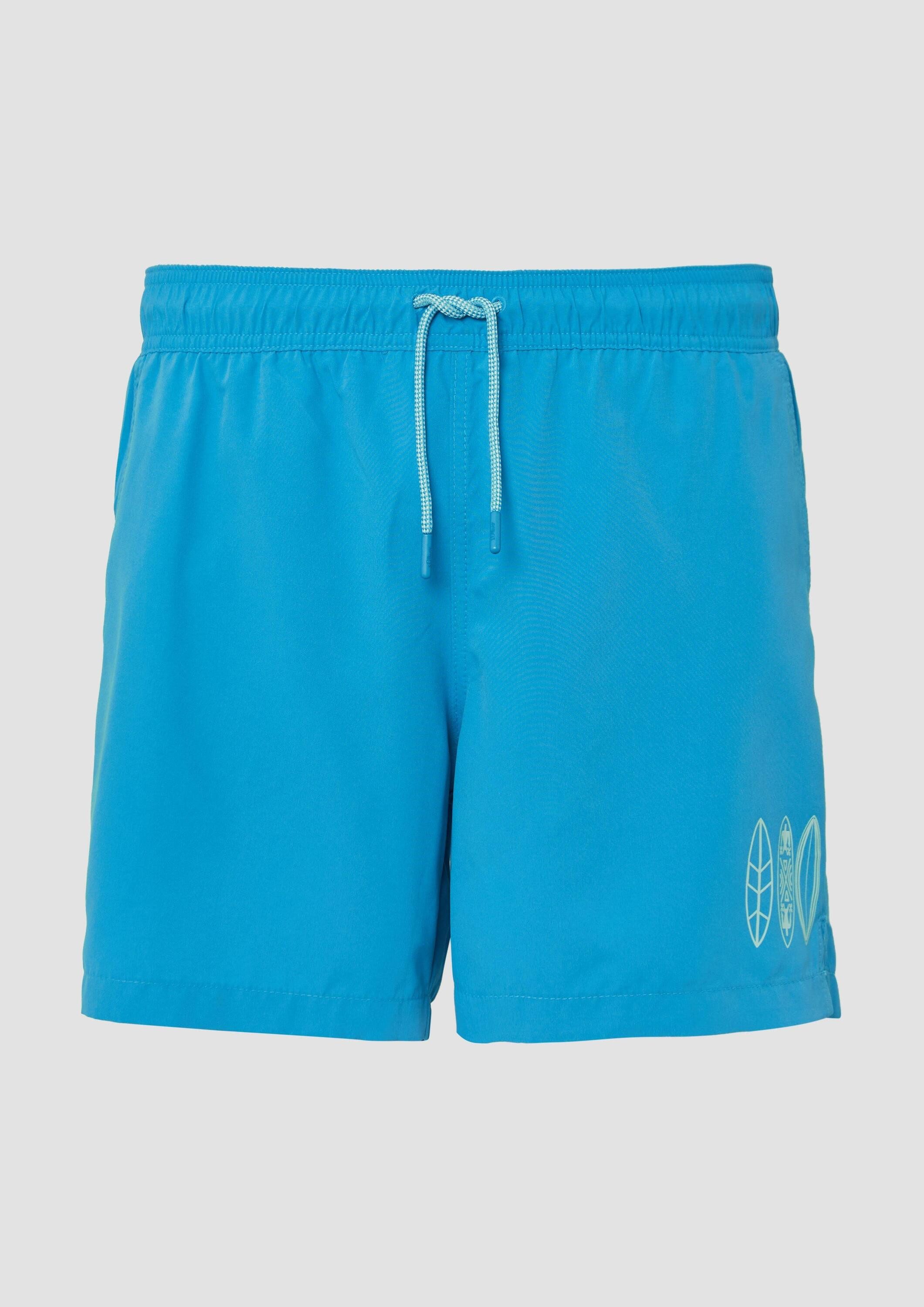 s.Oliver Badehose Badehose Badeshorts mit Artwork und Eingrifftaschen