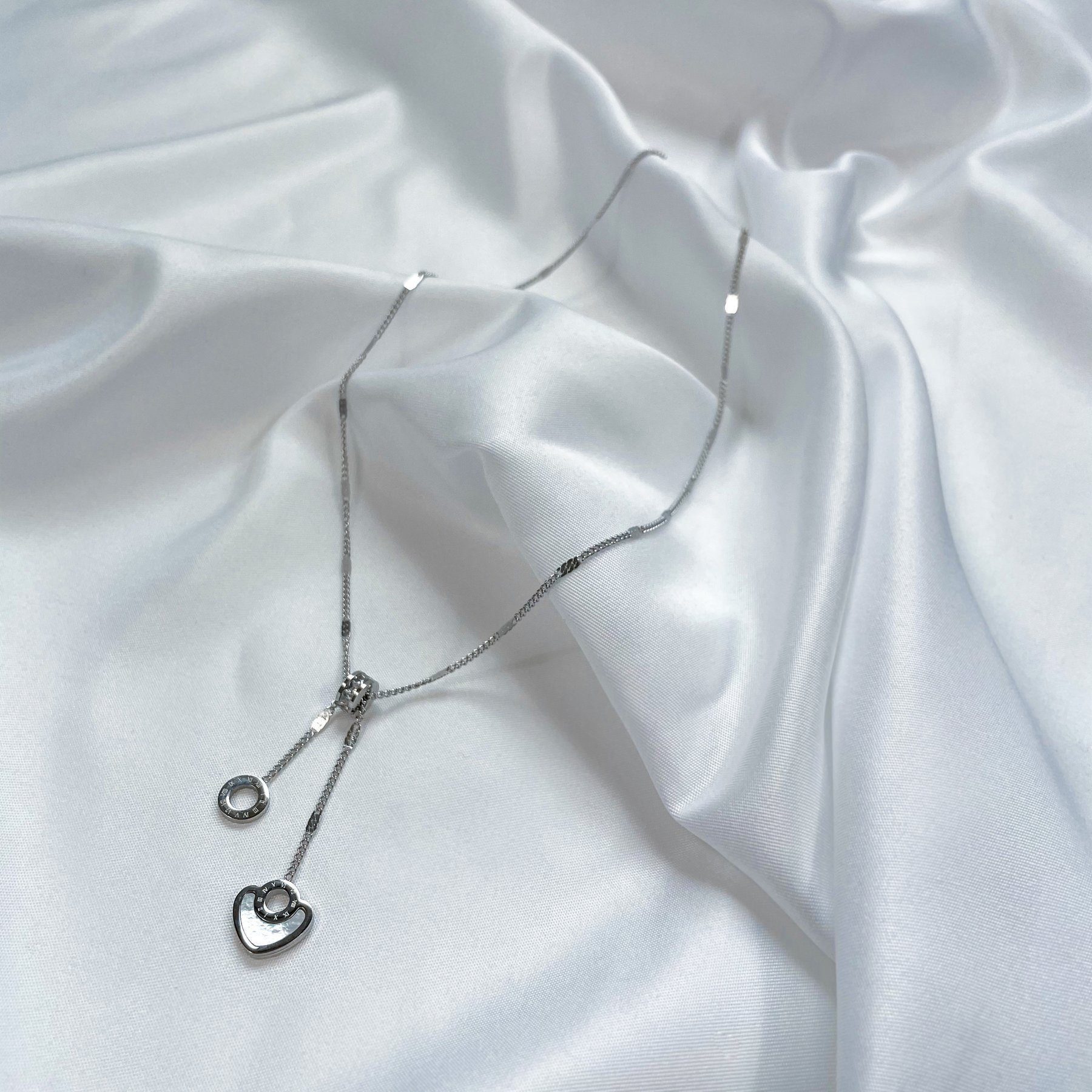 GOLDKLEIN Kette mit Anhänger Edelstahl Perlmutt Herz Schmuck Halskette, Dam günstig online kaufen