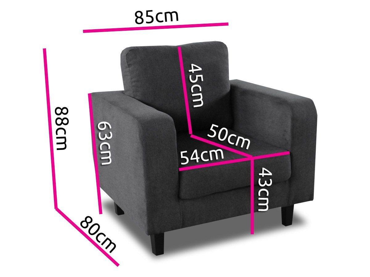 Sofnet Ohrensessel Kera 1, Stühl, Couch Loungesessel, 160 Cosmic Federkern Couchsessel, mit