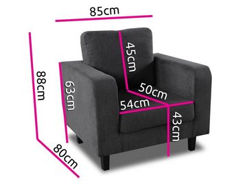 Sofnet Ohrensessel Kera 1, Couchsessel, Loungesessel, Stühl, Couch mit Federkern