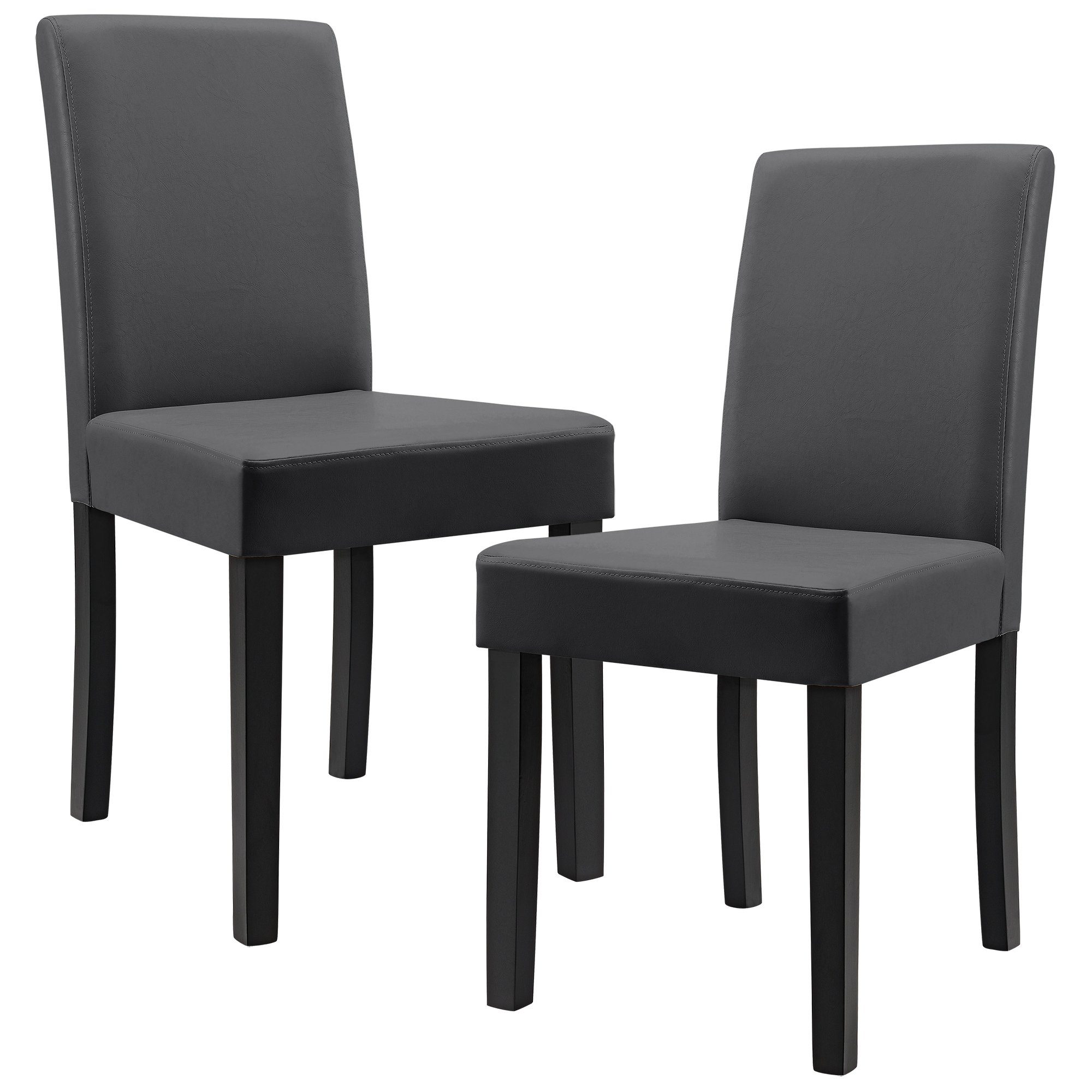 8x Stühle Hochlehner Esszimmer Stühle Schwarz Kunst-Leder  Stuhl 