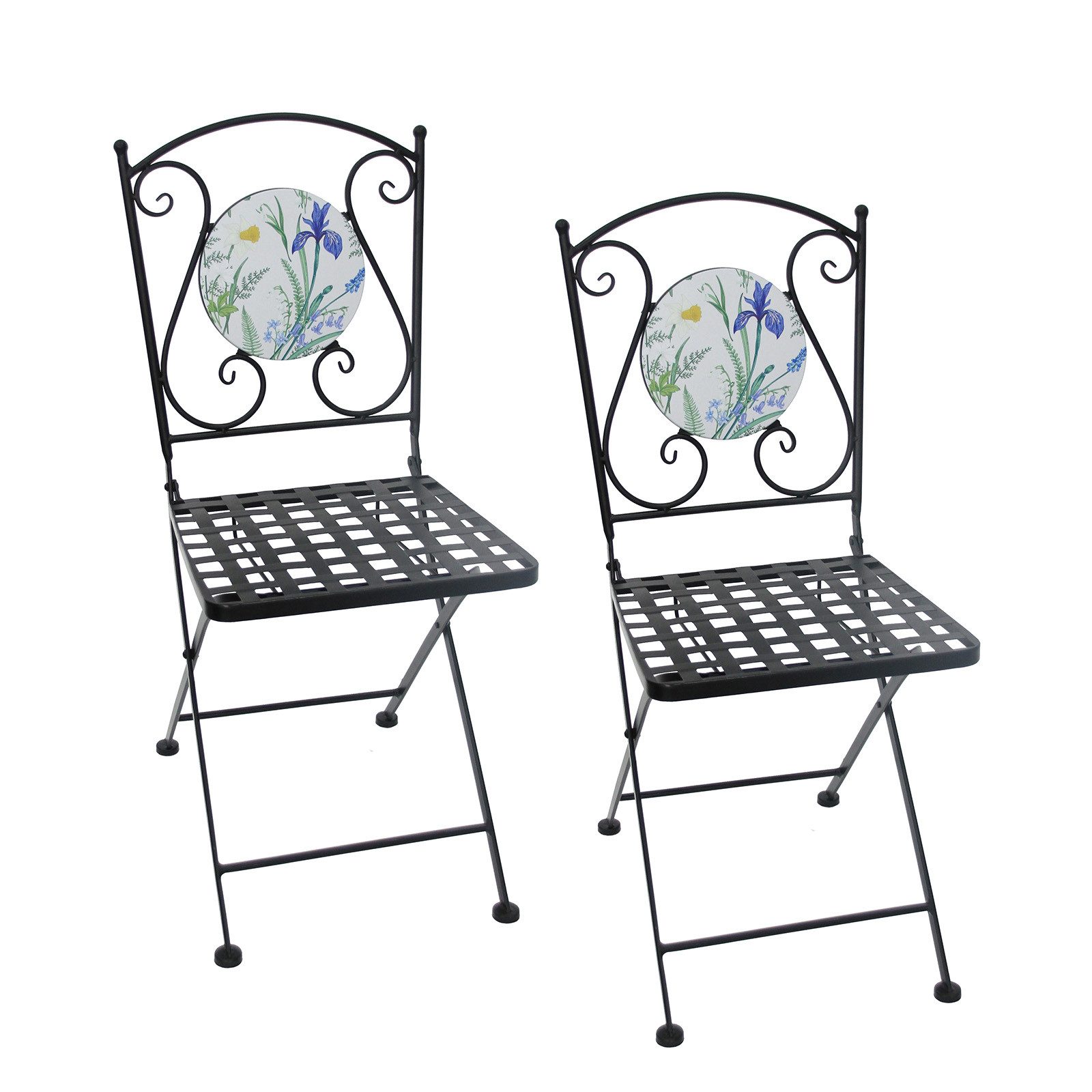 HTI-Living Garten-Essgruppe Tisch und 2 Stühle Celia Lilie, (Set, 3-tlg., 1 Tisch 2 Stühle), Sitzgruppe Essgruppe Balkonset