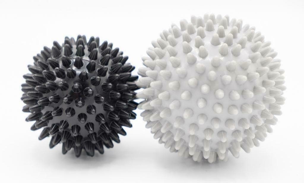 dynamic24 Massagerolle, 2er Set Massagebälle Igelball Massageball Gymnastikball Triggerball