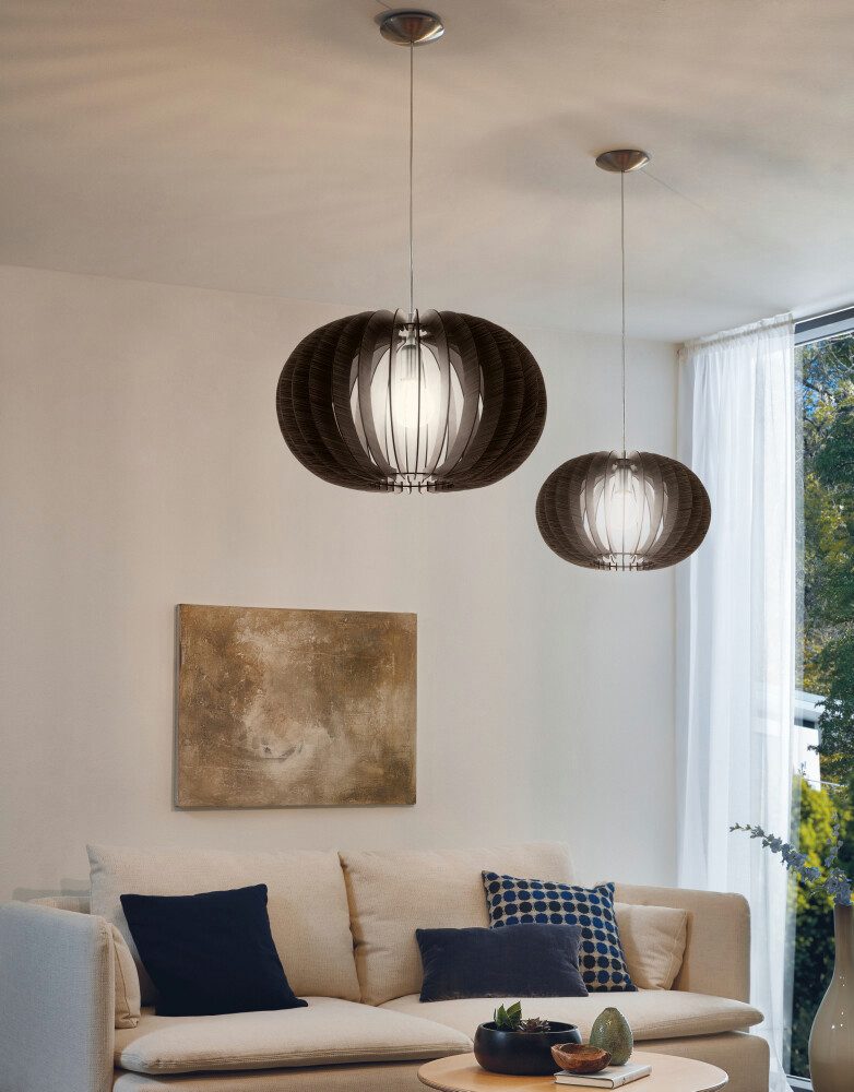 EGLO Pendelleuchte "STELLATO" silber, rund, 60W, günstig online kaufen