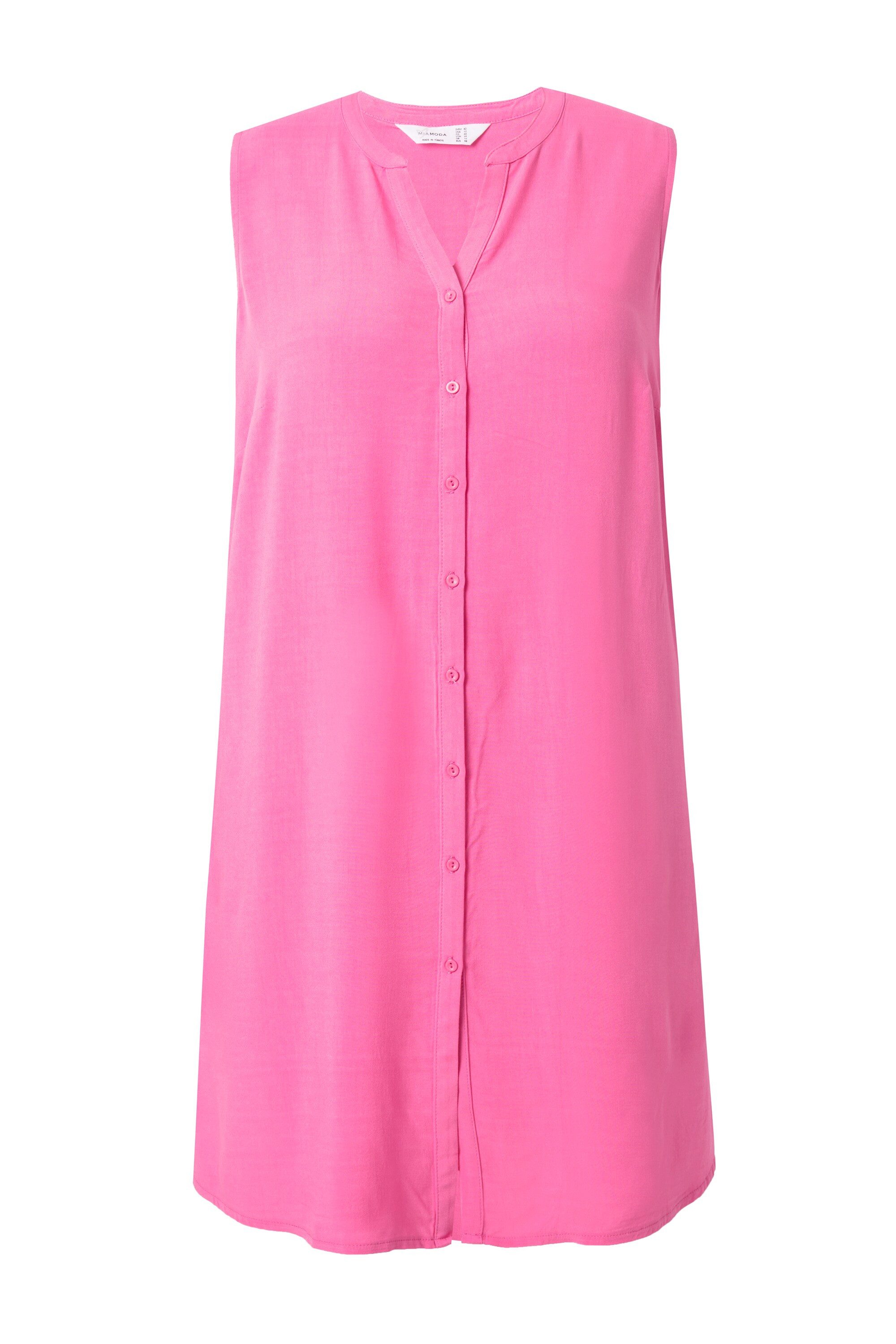 MIAMODA Longbluse Longbluse ärmellose A-Linie Tunika-Ausschnitt