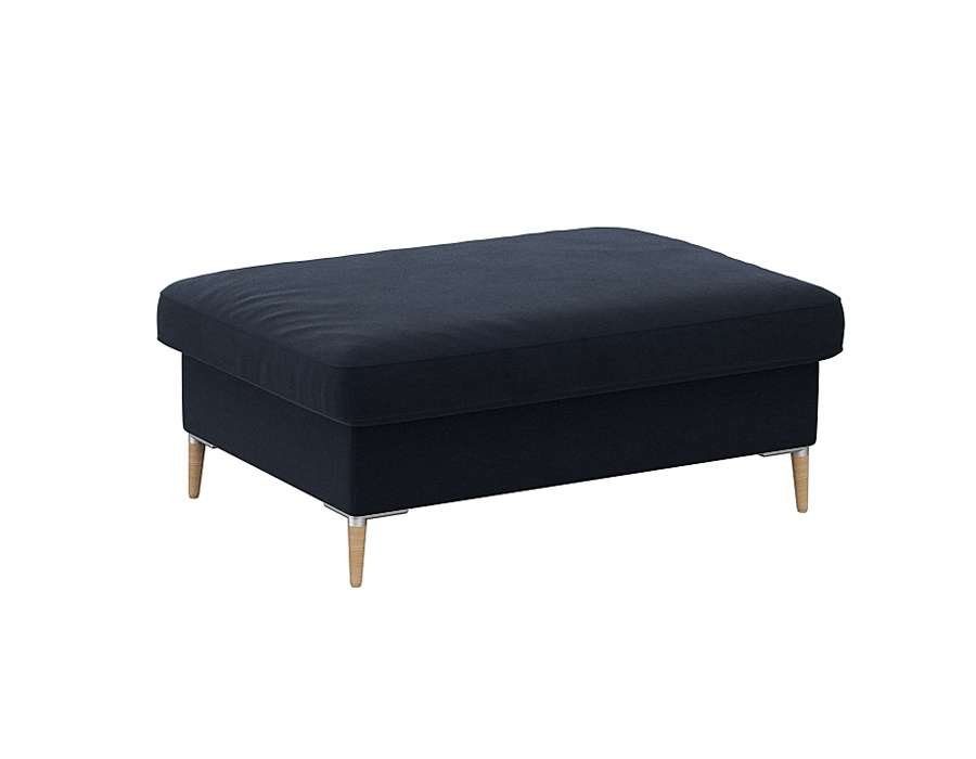 FLEXLUX Pouf Fiore, Kaltschaum, Füße Alu+ Eiche