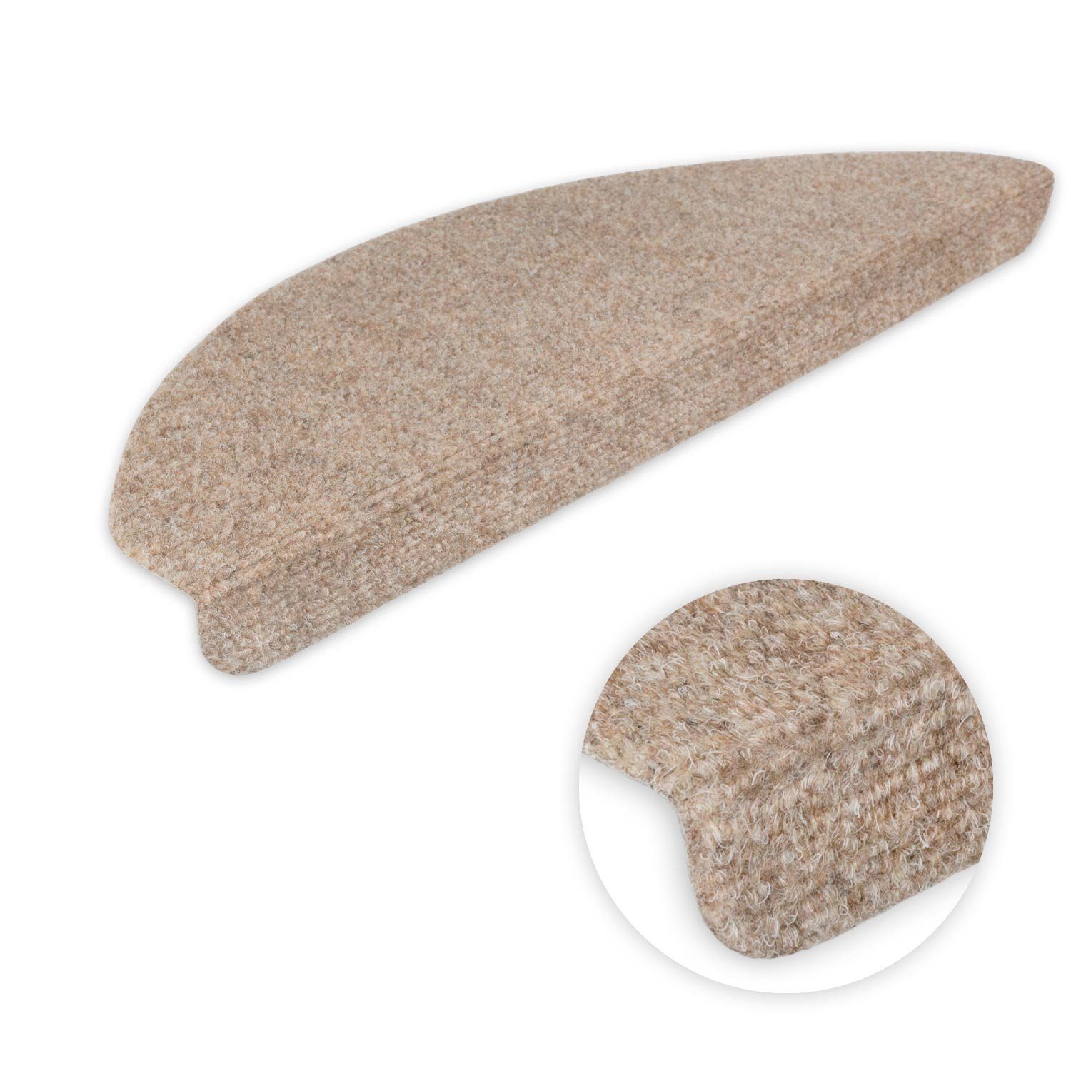 Metzker® Stufenmatte Stufenmatten Ramon MW Halbrund Einzeln und SparSet´s, halbrund, Höhe: 2 mm, 14 Stück im Set - Hellbraun