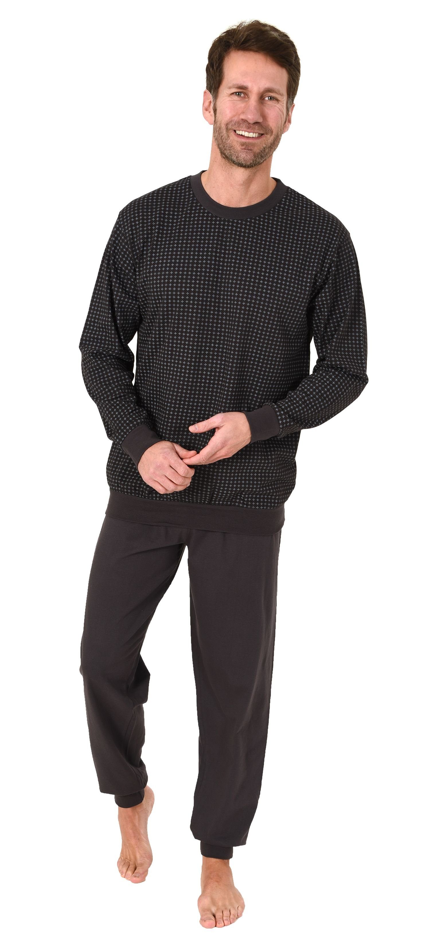 Normann Pyjama Herren Schlafanzug mit Bündchen günstig online kaufen