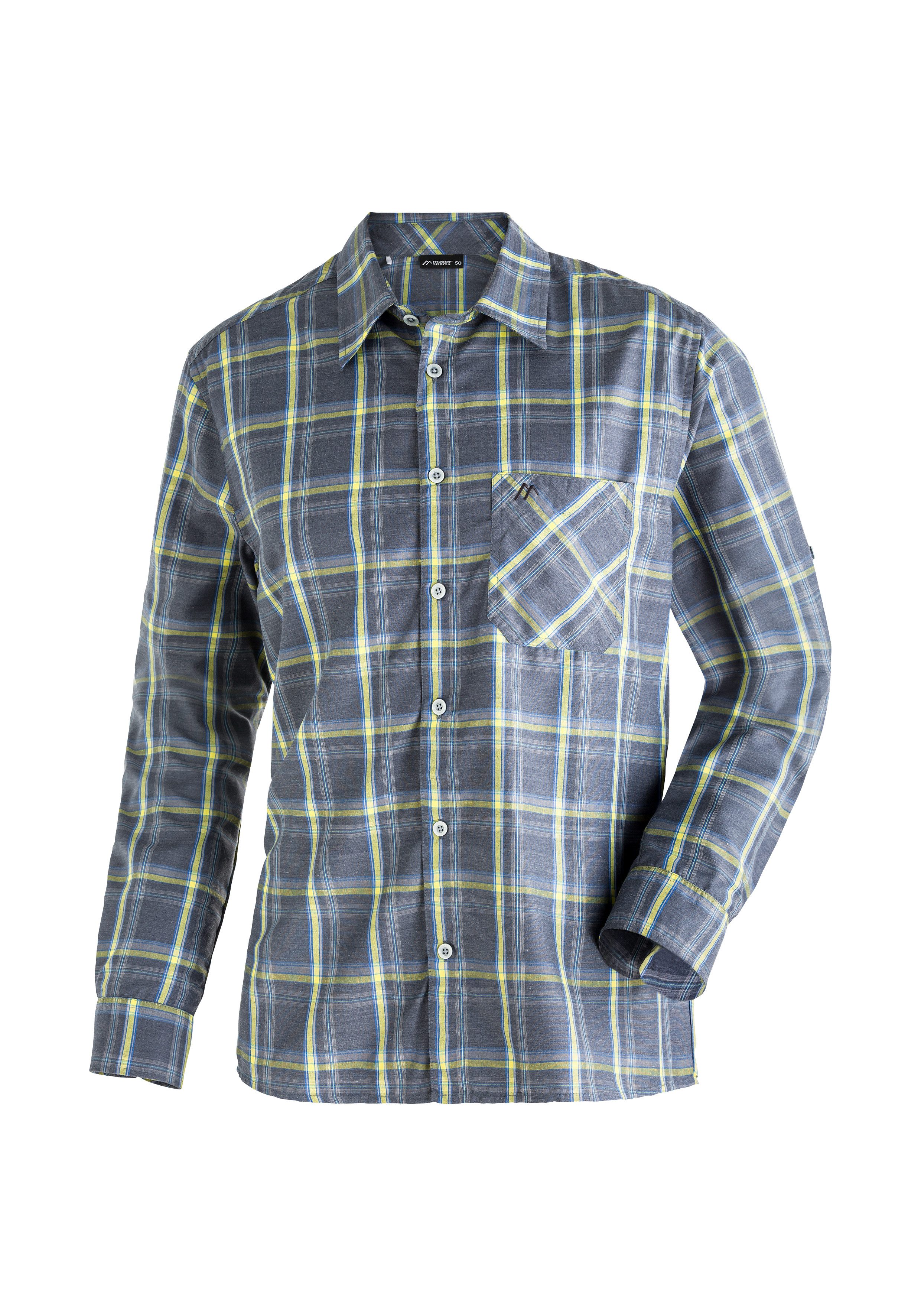 Maier Sports Funktionshemd Claas Herren Hemd, langarm Karohemd für Outdoor und Freizeit
