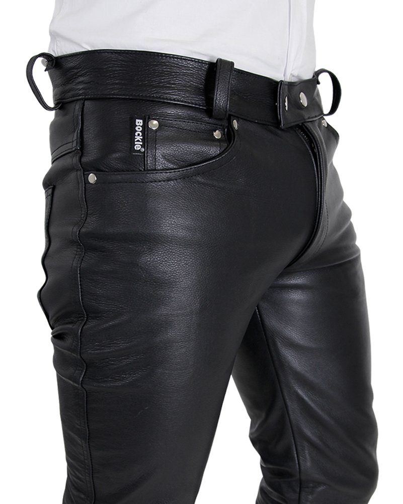Lederhose Bockle® Big Cheeker echte Herren Lederhose Lederjeans Rind-Leder-Hose