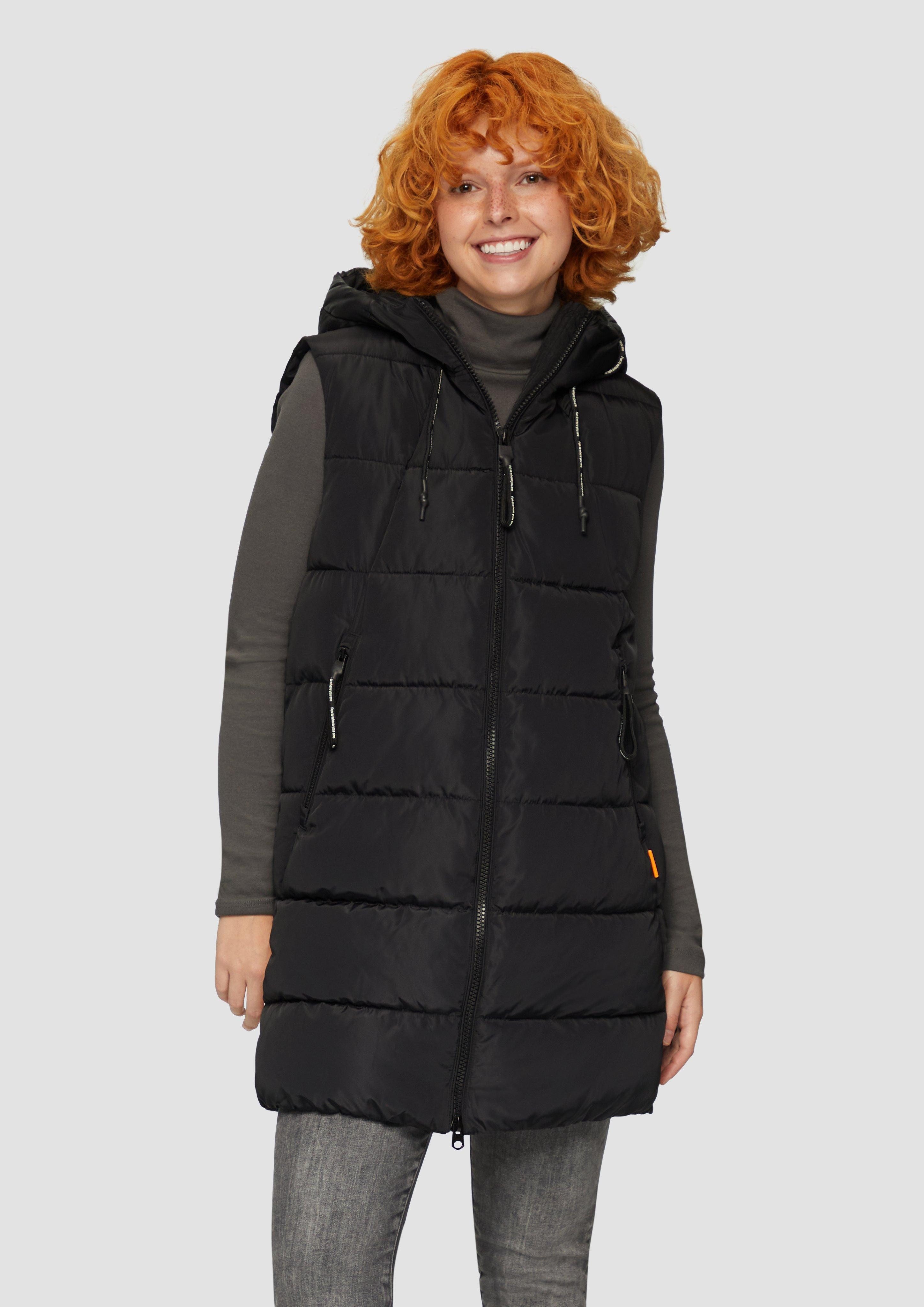 Funktionsweste Gesteppte Outdoor-Weste mit Kapuze