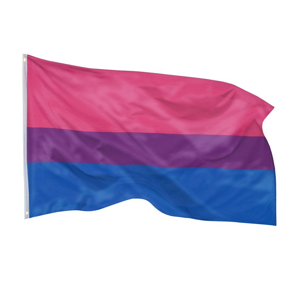 PHENO FLAGS Flagge Bisexuelle Flagge Pride 90 x 150 cm Bisexualität Fahne LGBT (Hissflagge für Fahnenmast), Inkl. 2 Messing Ösen
