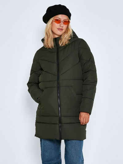 Noisy may Winterjacke Lange Puffer Stepp Jacke NMDALCON 4272 in Dunkelgrün