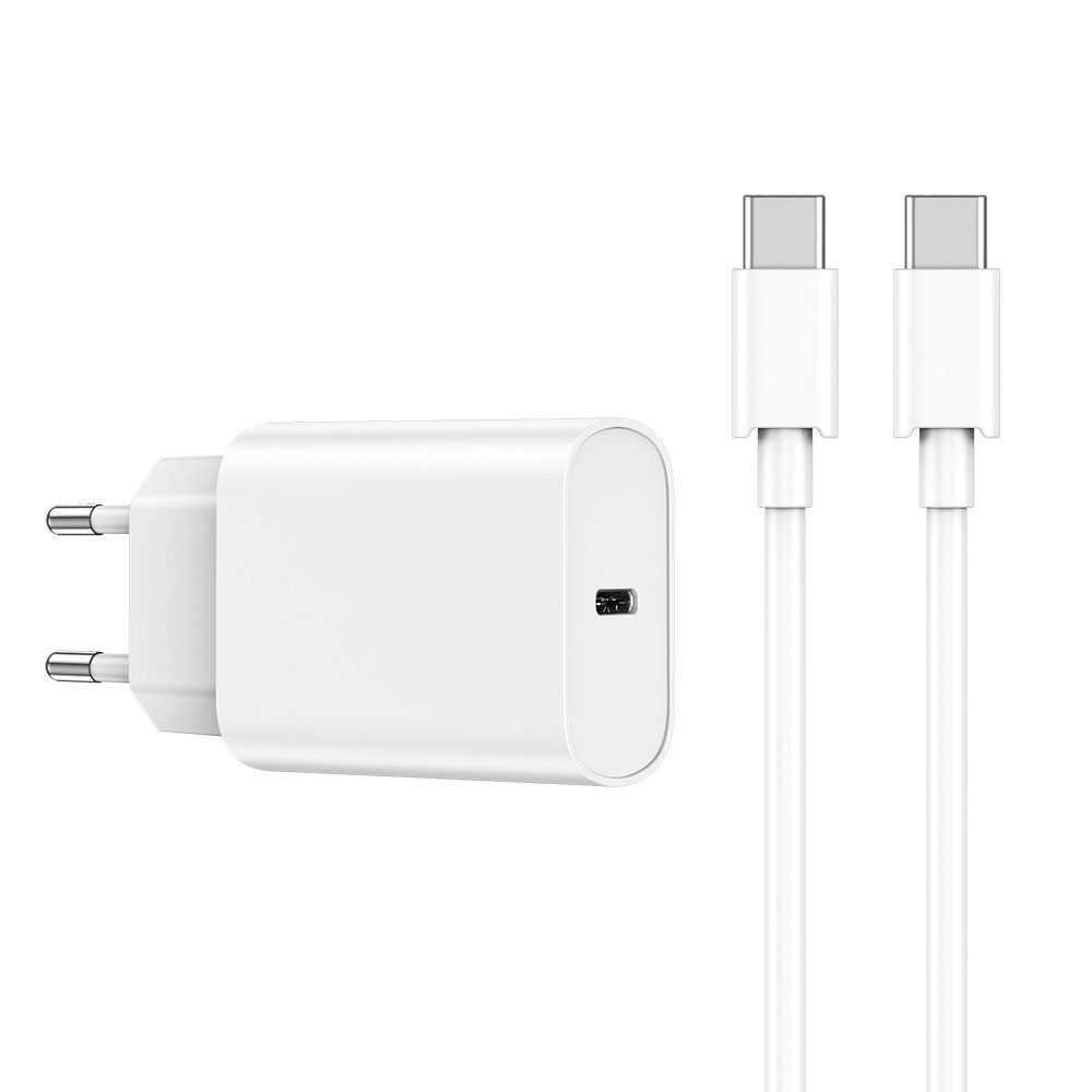Wiwu Wandladegerät Wi-U001 PD 20W 1x USB-C weiß + Kabel USB-C Kabel inkl. USB-Ladegerät