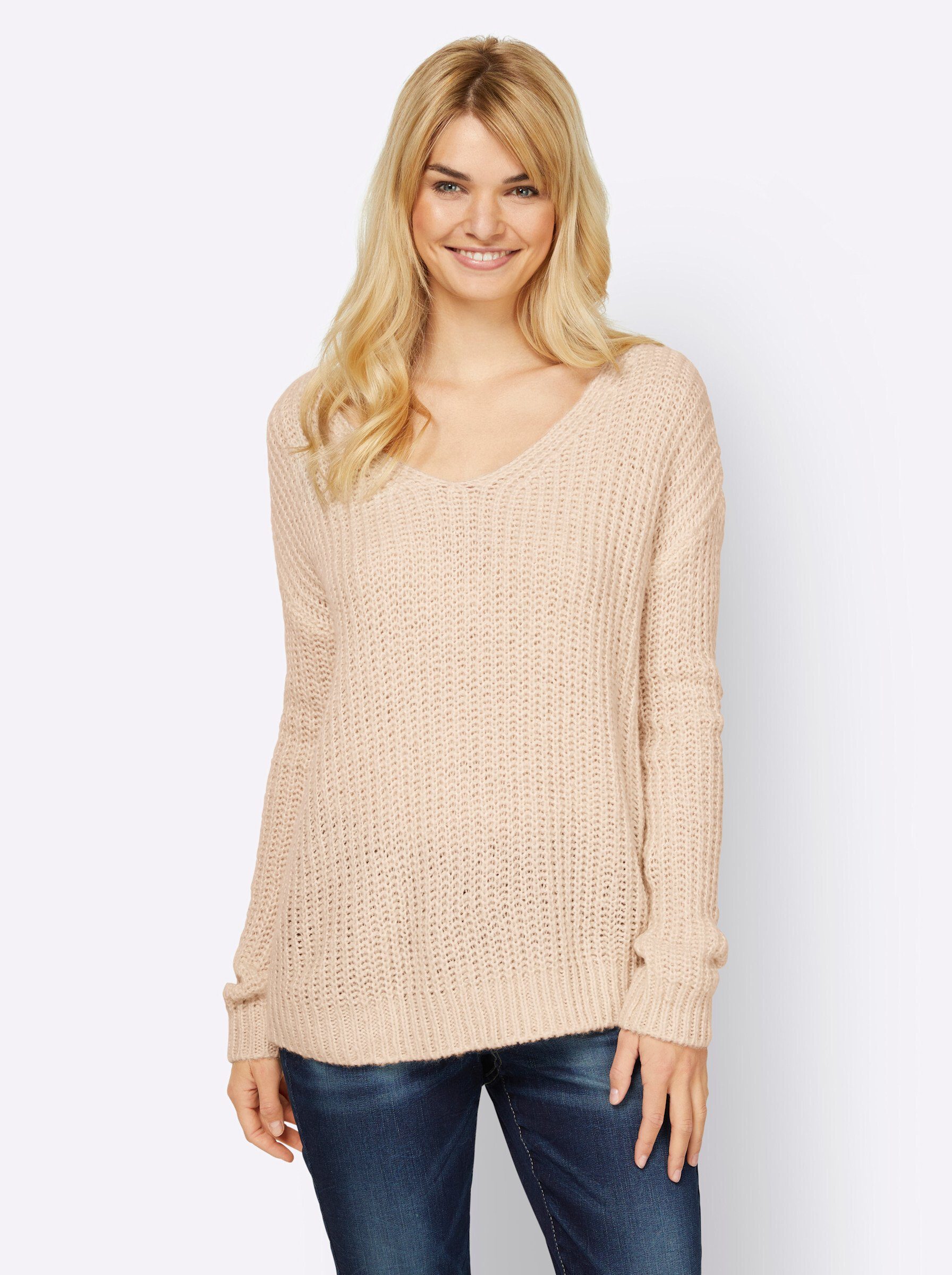 heine Strickpullover champagner