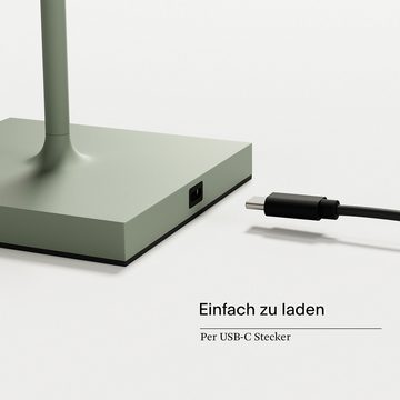 SIGOR Tischleuchte Sigor Akku-Tischleuchte NUINDIE USB-C 250 mm Salbeigrün