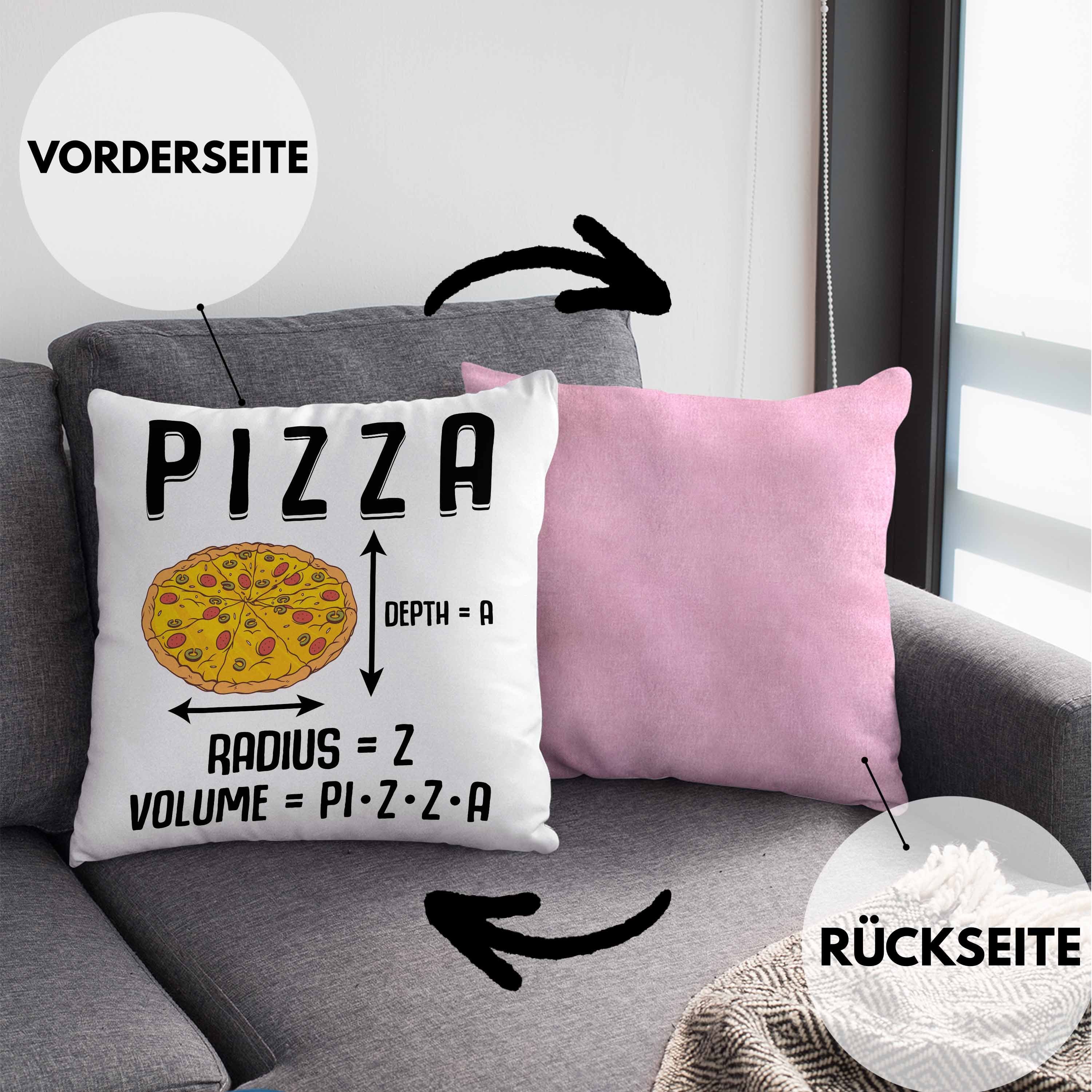 Spruch - Pizzalover Kissen mit Geschenk Dekokissen Trendation Rosa 40x40 Pizza Pizza-Liebhaber Trendation Füllung Dekokissen Geschenkidee Lustige