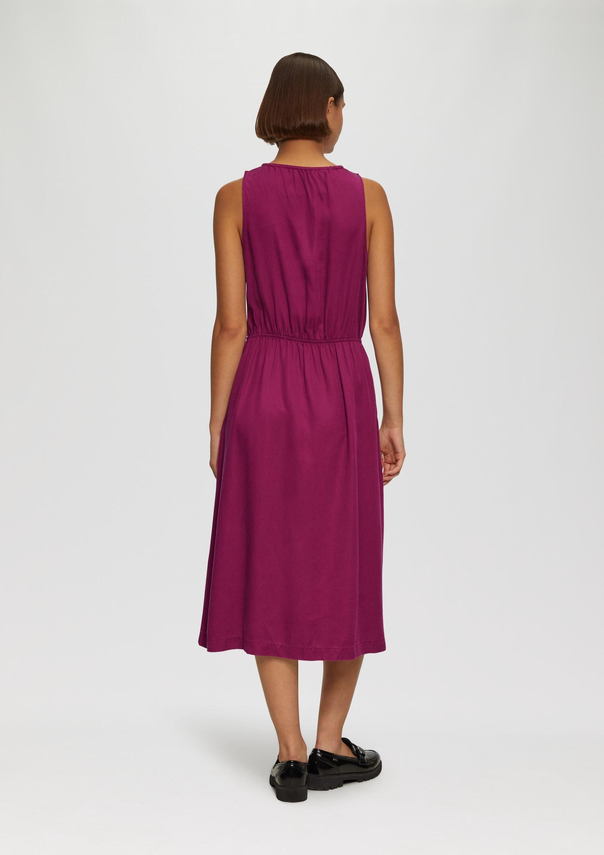 s.Oliver Midikleid Kleid Midi-Kleid aus Lyocell mit Gummizug
