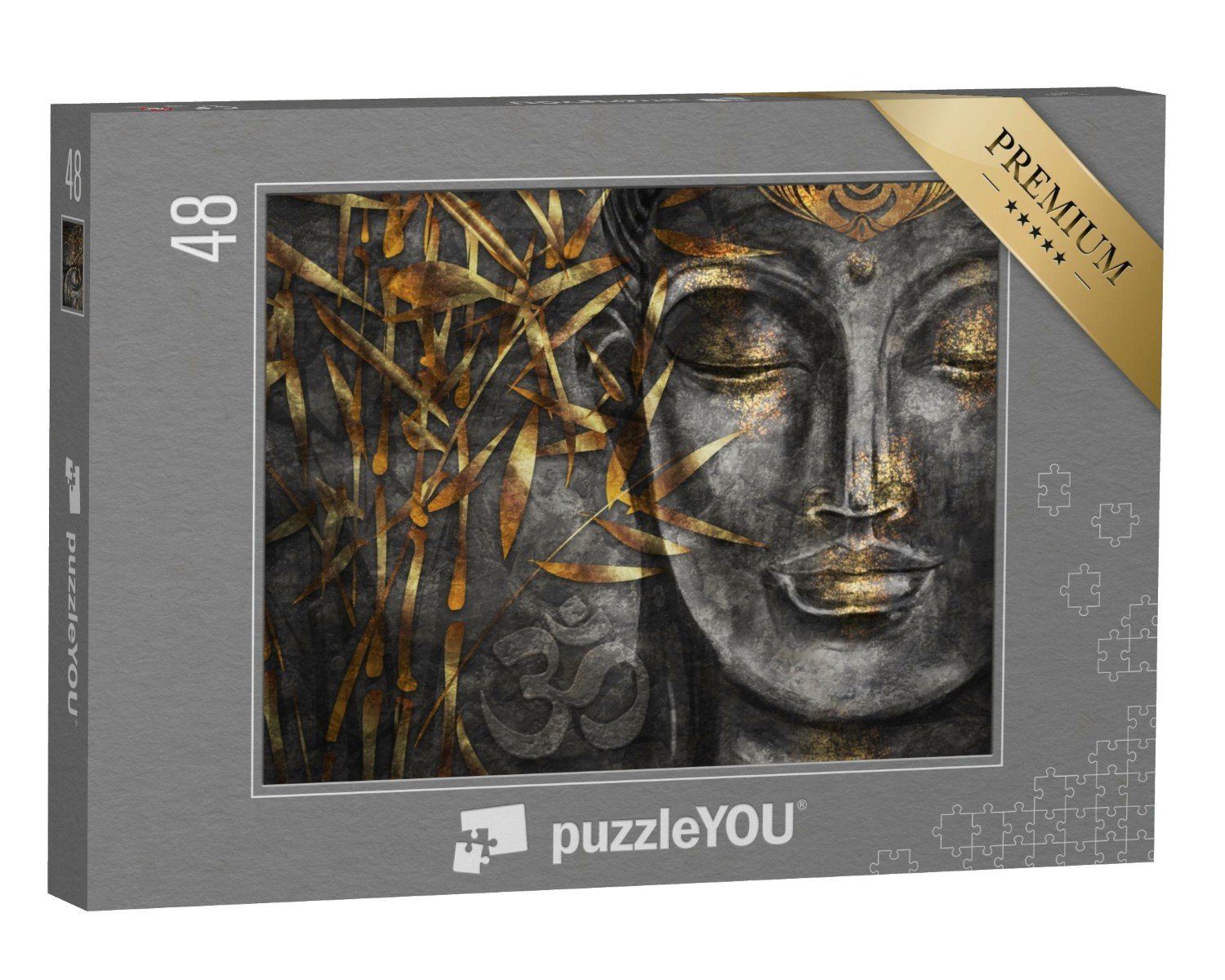 puzzleYOU Puzzle Digitale Kunst: Bodhisattva Buddha, 48 Puzzleteile, puzzleYOU-Kollektionen Buddha, Menschen, 500 Teile, Schwierig