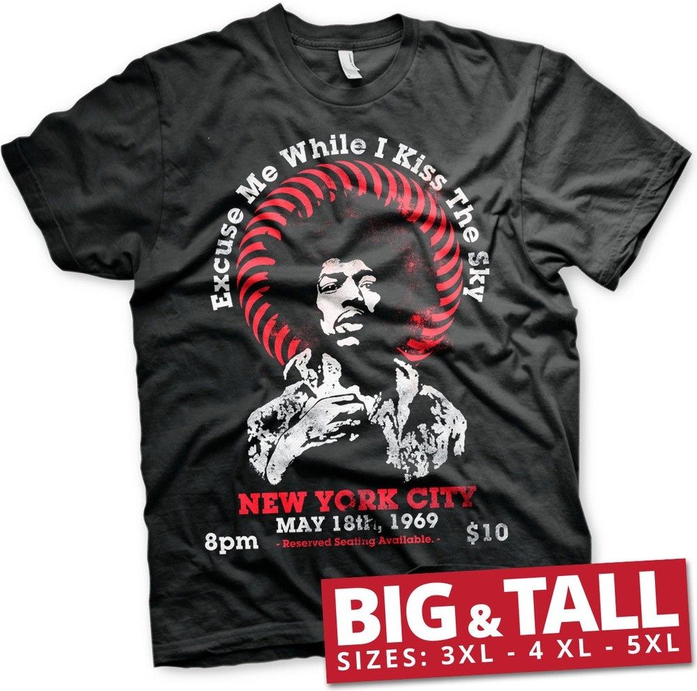 Jimi Hendrix T-Shirt Live In New York Baseball