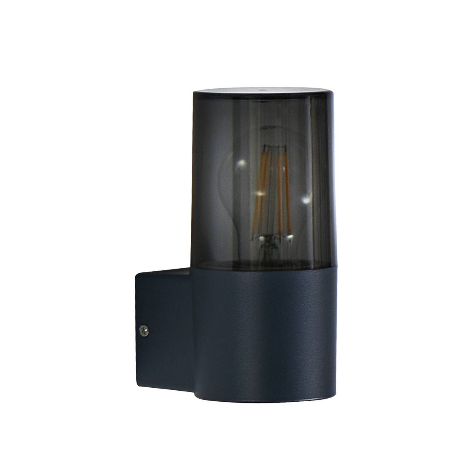 Lindby Außen-Wandleuchte Heulo, Metall, Schwarz IP44, 1 x 15 W LED