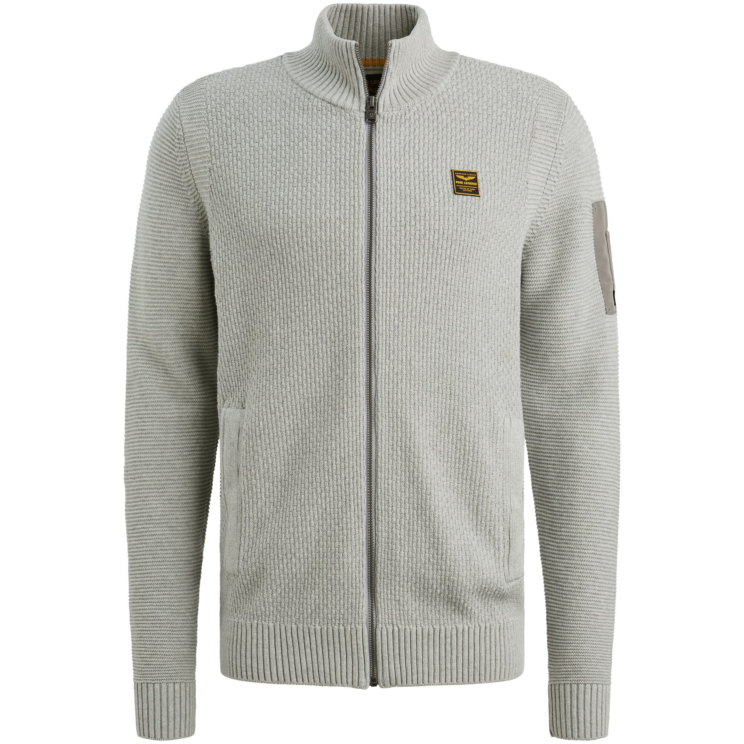 PME LEGEND Strickjacke Zip jacket cotton structure knit