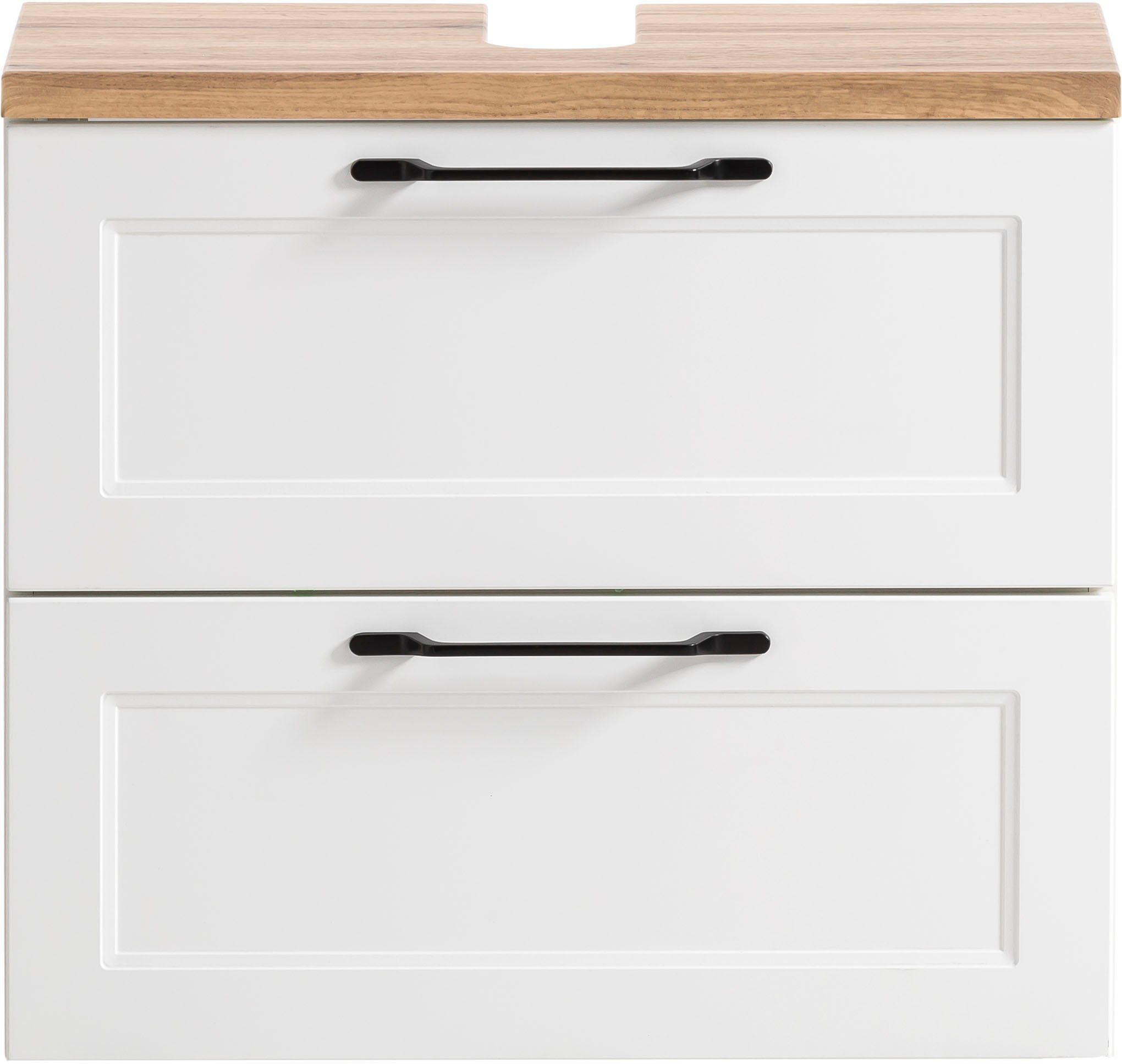 welltime Waschbeckenunterschrank Lana Badmöbel, 2 Schubladen, 60 cm breit – Bild 4 von 5