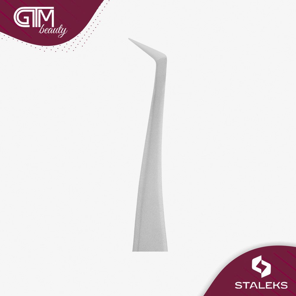 STALEKS Augenbrauenpinzette EXPERT 40 TYP 12, Mega-Volumen Pinzette, L-shaped, 65°, 1-tlg., ebogene Pinzette/Mega Volume“Boot“