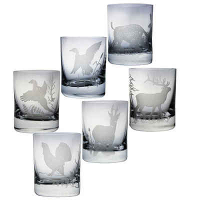 Bohemia Crystal Schnapsglas Barline, Kristallglas, veredelt mit Gravur, 6-teilig, Inhalt 60 ml