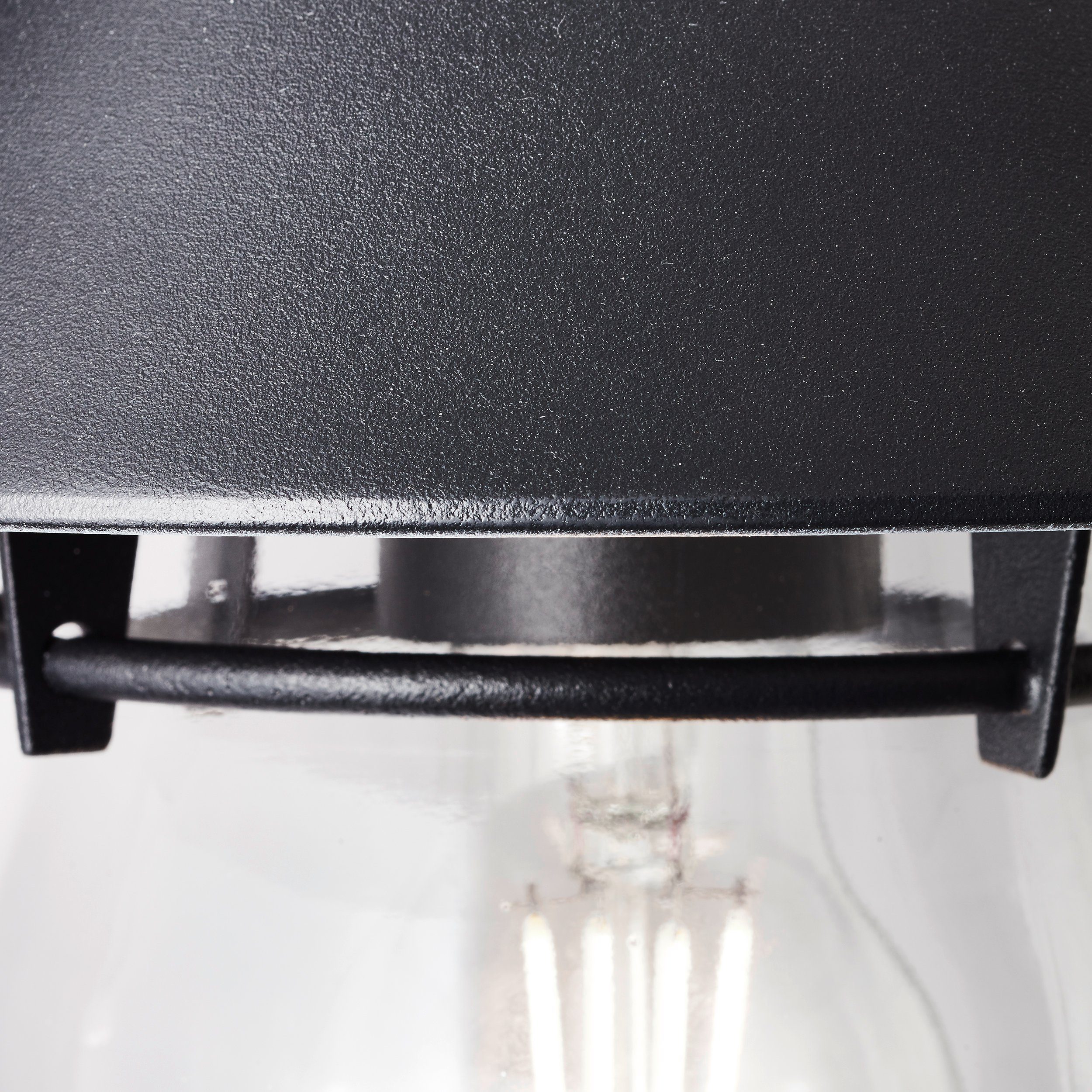 Leuchtmittel, Lightbox Outdoor cm Außen-Wandleuchte, - Metall/Glas spritzwassergeschützt - 26 ohne Wandlampe hängende