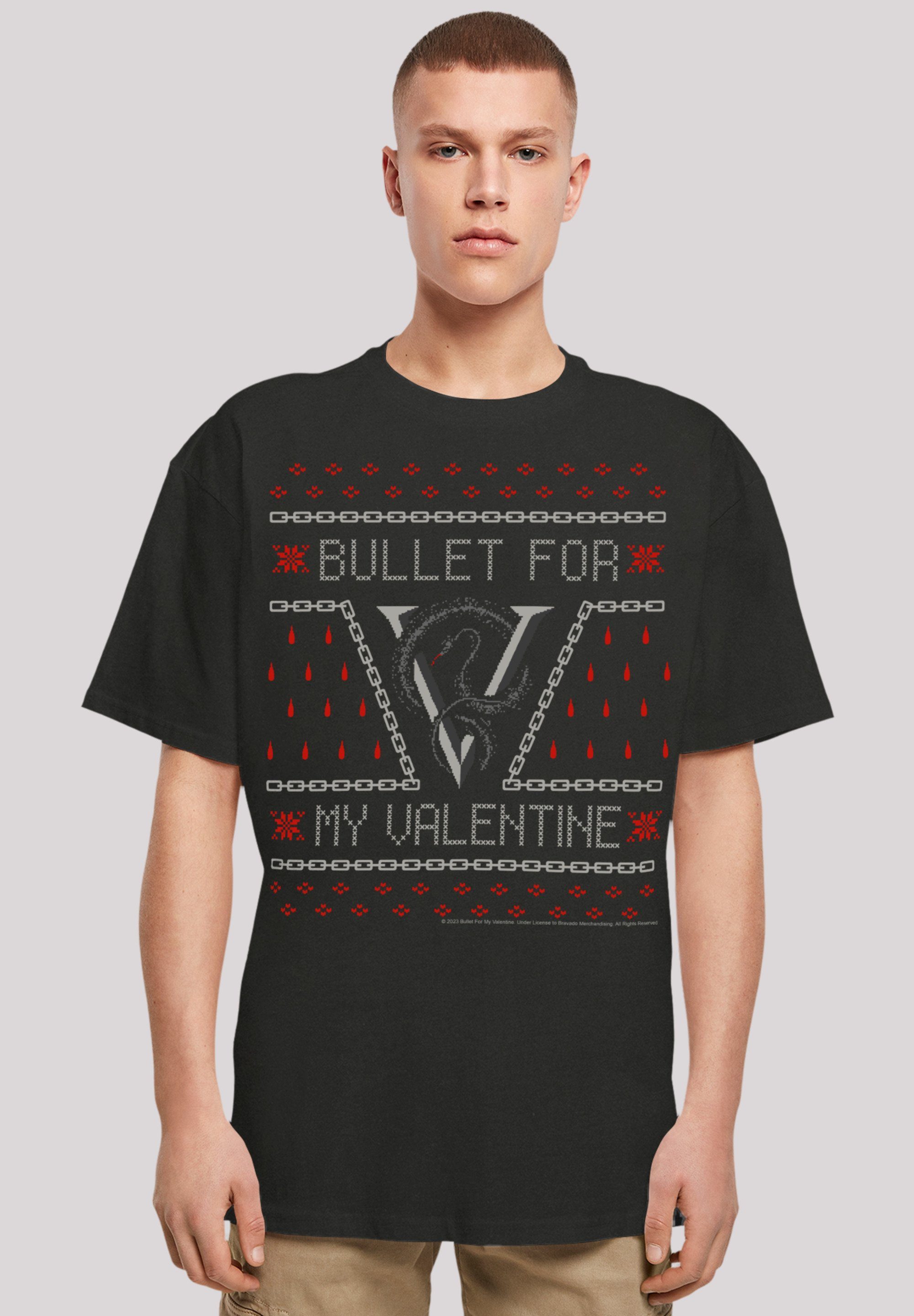 F4NT4STIC T-Shirt Bullet for my Valentine Metal Band Christmas Premium Qualität, Rock-Musik, Band schwarz