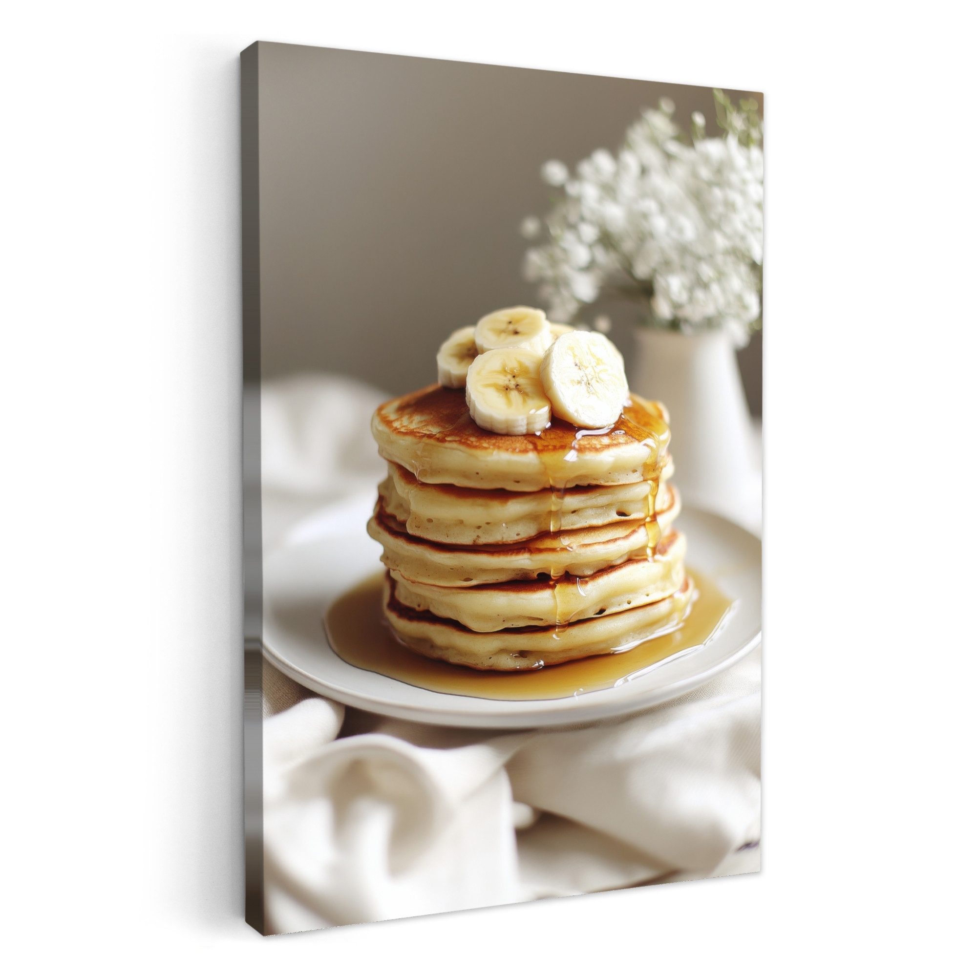 OneMillionCanvasses® Leinwandbild Pfannkuchen - Banane - günstig online kaufen