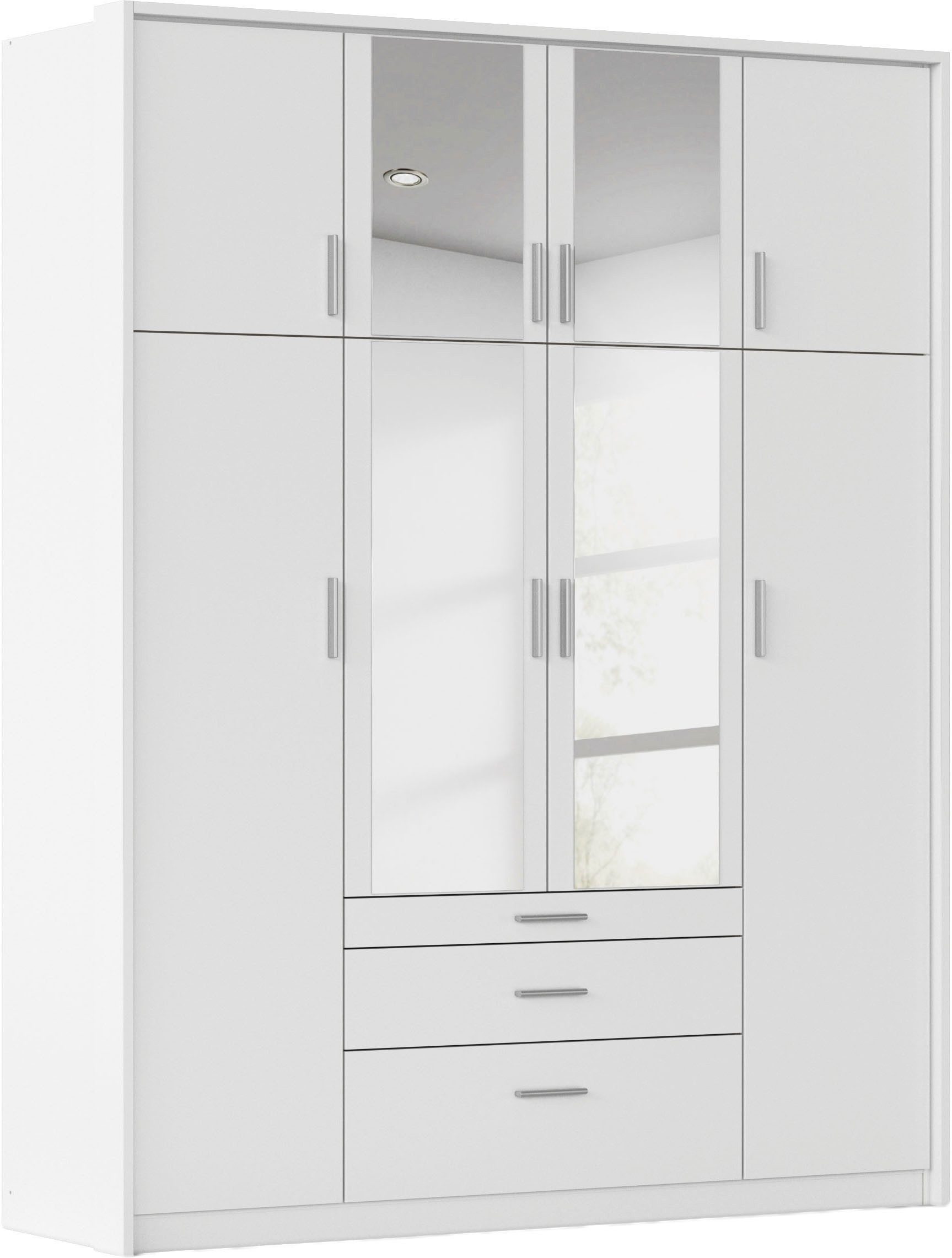 rauch Kleiderschrank Schrank Drehtürenschrank Garderobe Ankleide Schlafzimmer HILDESHEIM (Breiten: 185/275 cm, Höhe 231 cm) oberste Schublade mit praktischer Facheinteilung MADE IN GERMANY