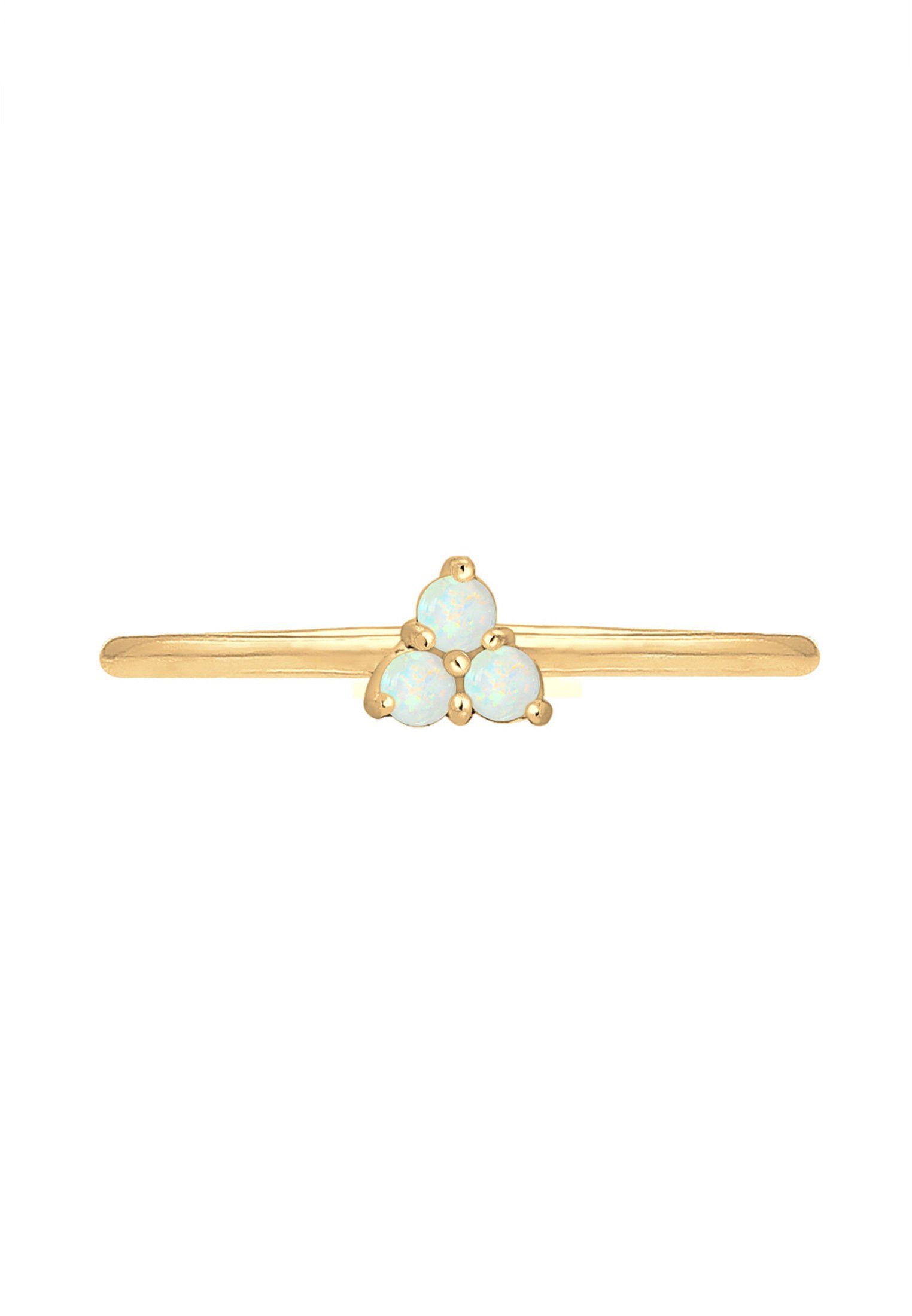 Elli Fingerring Opal Kreis Trio Trend 925er Silber