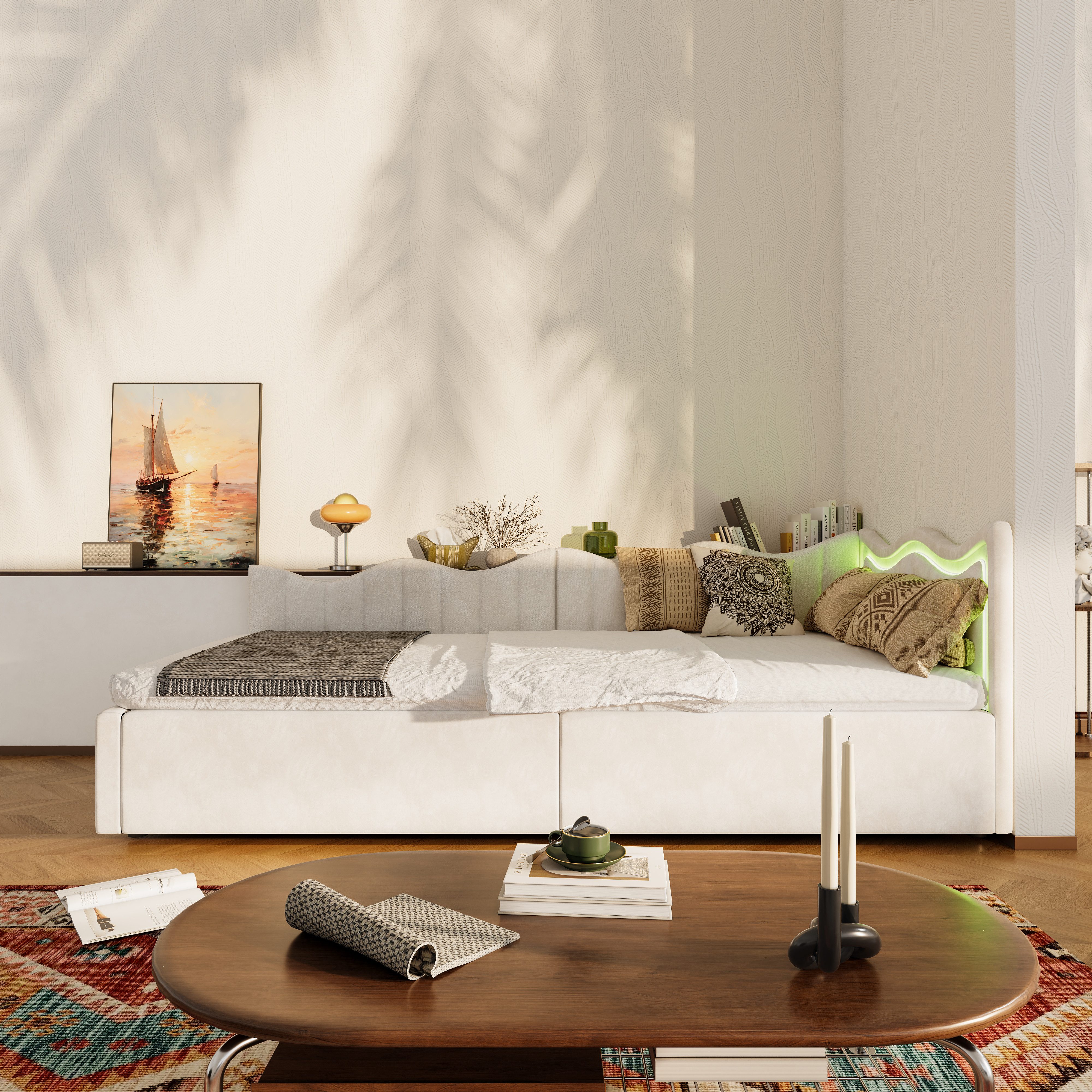 PXloue Polsterbett Daybett Tagesbett (Geeignet für Jungen und Mädchen), Sta günstig online kaufen