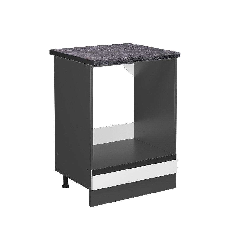 Vicco Herdumbauschrank R-Line, Weiß/Anthrazit, 60 cm, günstig online kaufen