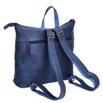 The Skandinavian Brand Freizeitrucksack The Skandinavian Brand Damen Leder Rucksack Blue (1-tlg)