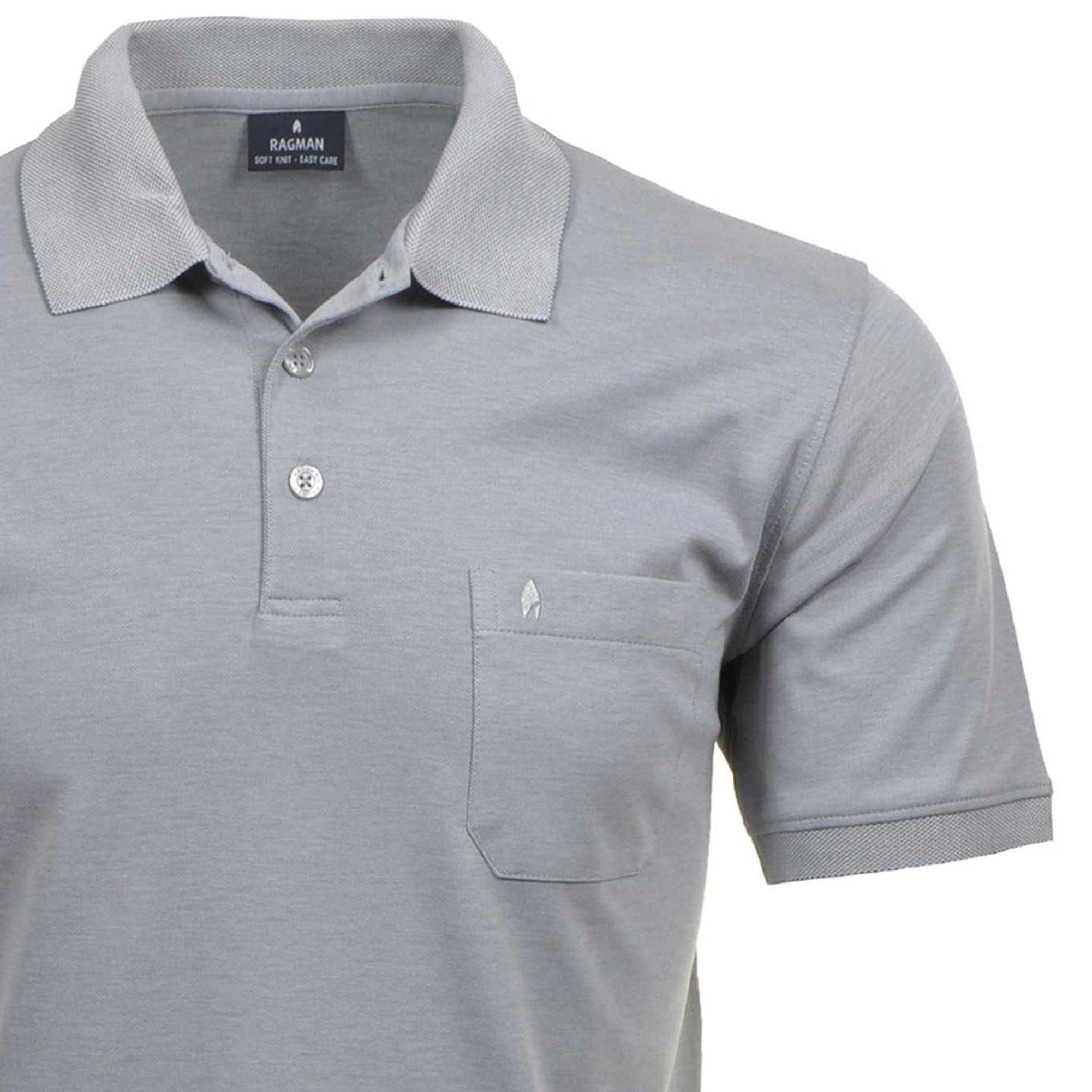 RAGMAN Poloshirt Herren Poloshirt Baumwolle Softknit-Polo günstig online kaufen