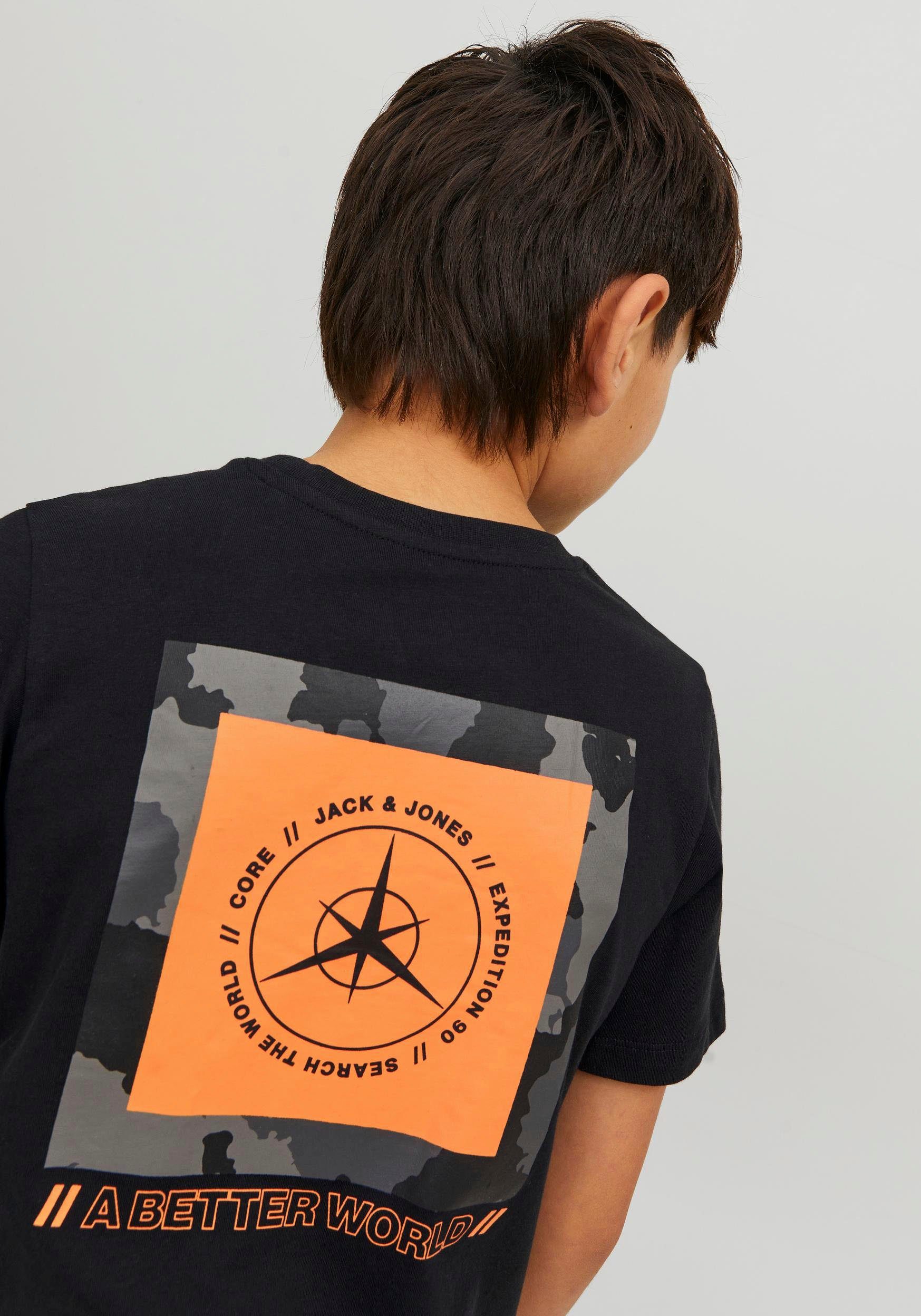 SN JNR T-Shirt Jack Jones & SS TEE NECK CREW Black JCOFILO Junior
