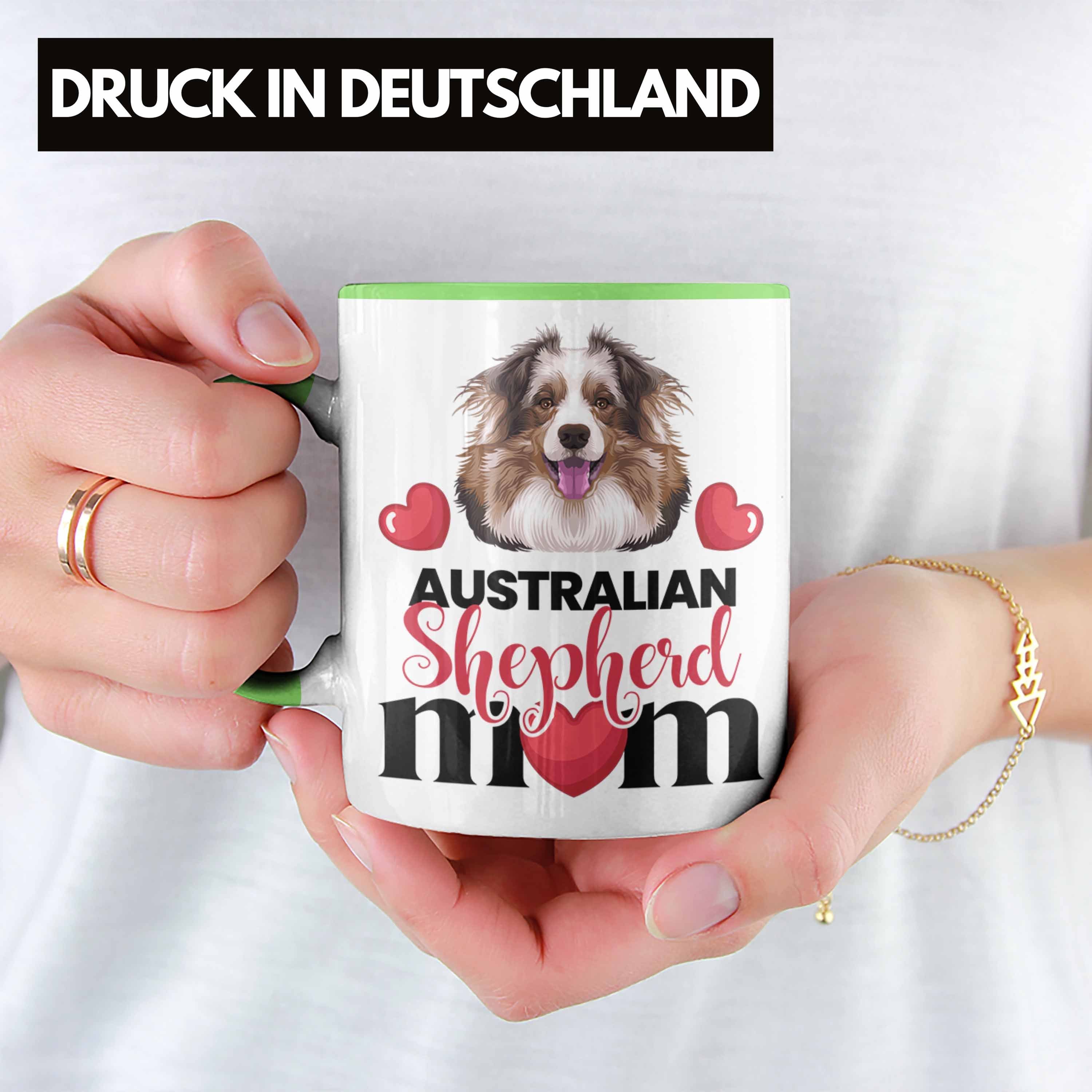 G Besitzer Spruch Mom Australian Grün Tasse Tasse Lustiger Trendation Shepherd Mama Geschenk